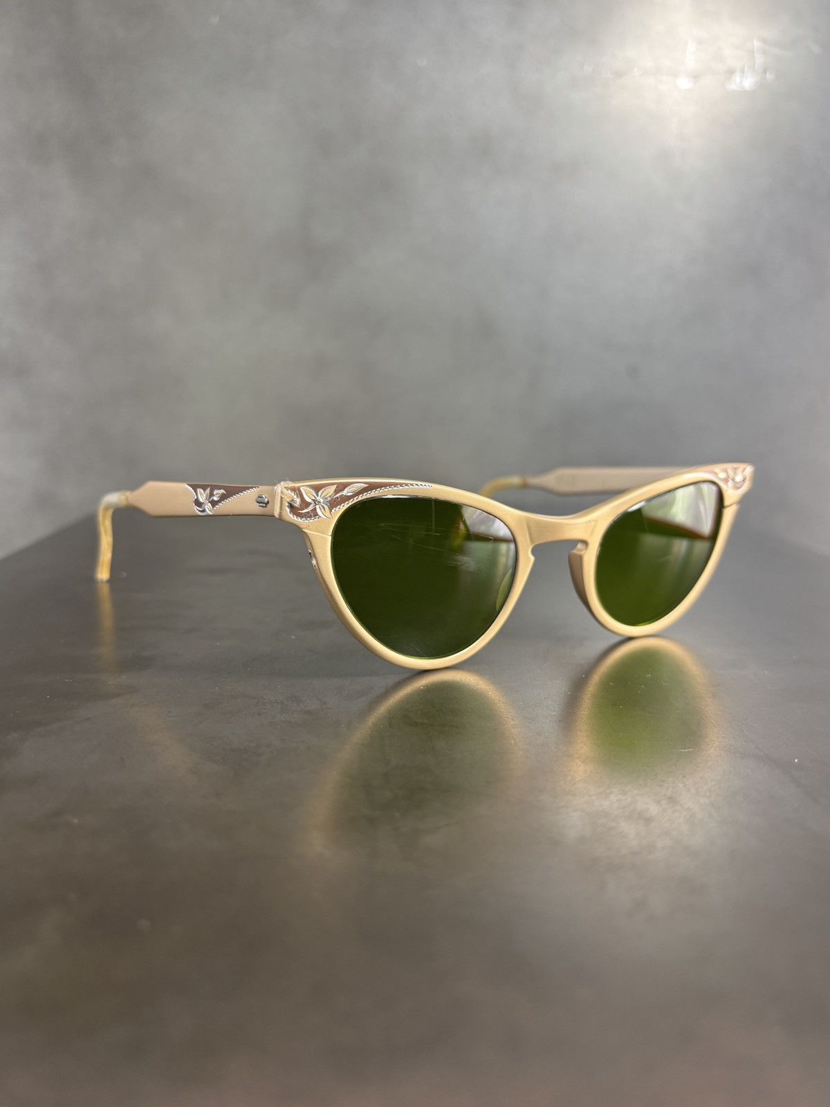 1960s ArtCraft Sunglasses True Vintage Cat Eye Aluminum 1950
