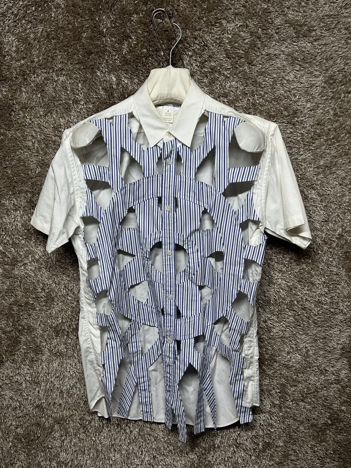 Comme des Garcons SHIRT 16SS Cut-Out Short Sleeve Shirt Size US M / EU 48-50 / 2 - 2 Thumbnail