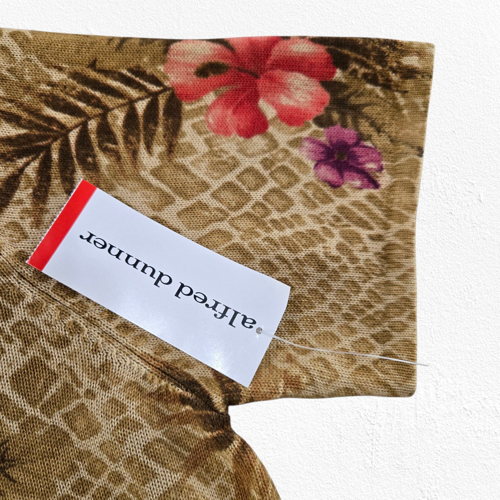 Other Y2K Beige Floral Tropical Embroider Ramie Knit Top Size XL Size XL / US 12-14 / IT 48-50 - 8 Thumbnail