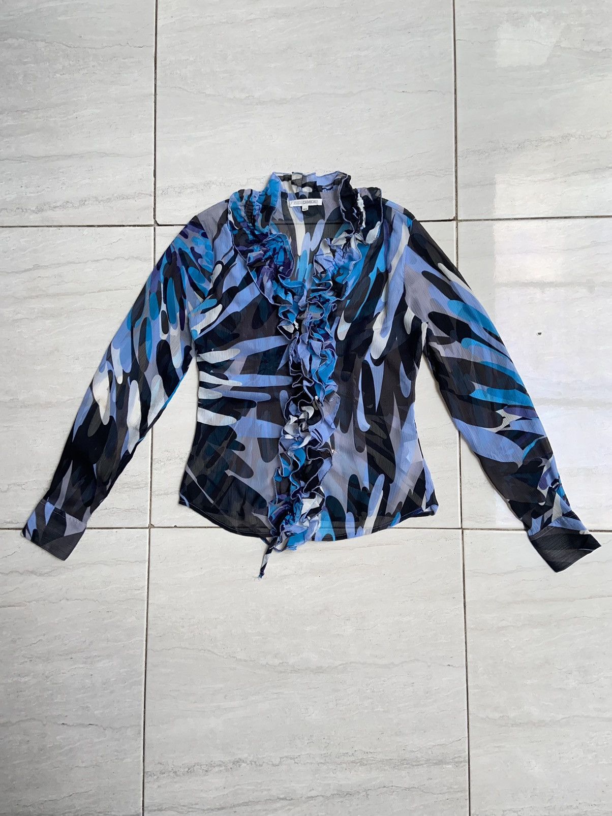 Designer × Japanese Brand NARA CAMICIE Patterned Blouse Size XS / US 0-2 / IT 36-38 - 1 Thumbnail