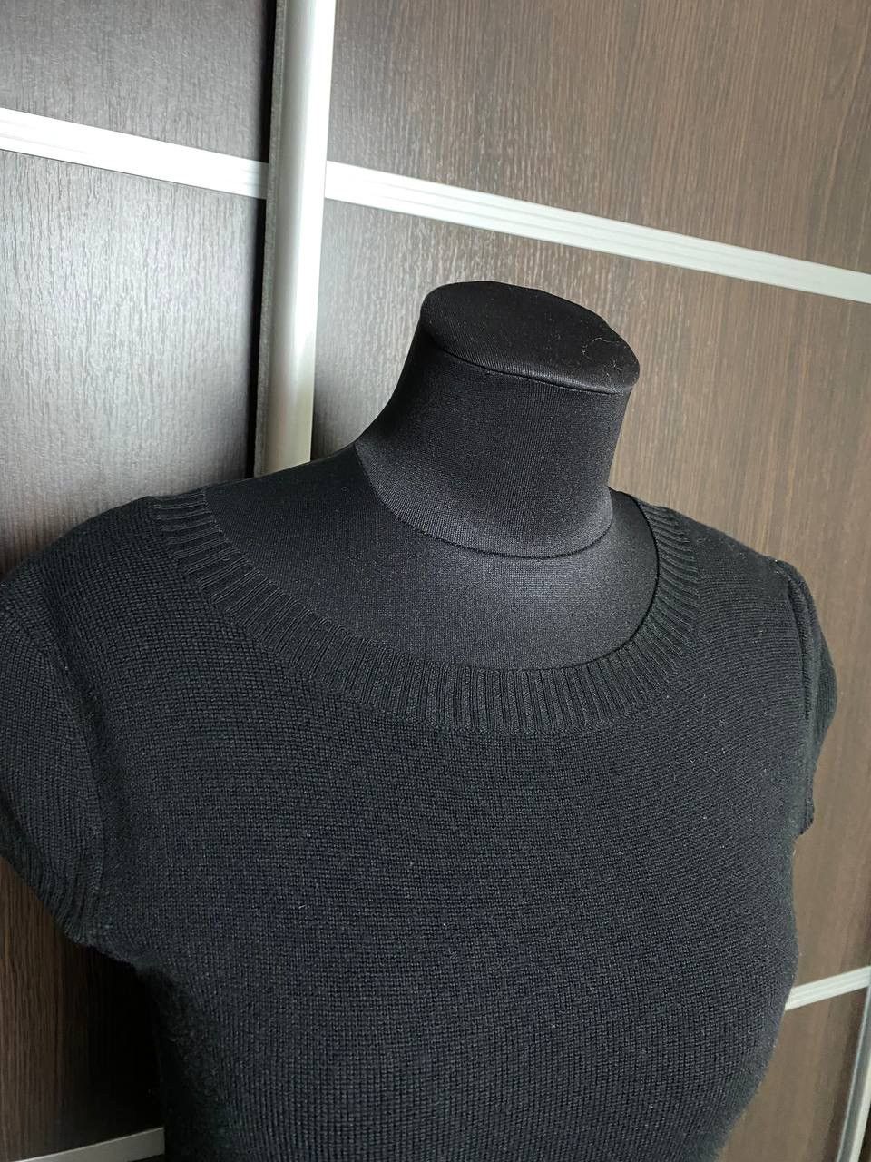Alice + Olivia × Designer Alice+Olivia Black Knit Bodycon Short sleeve dress Size L / US 10 / IT 46 - 4 Thumbnail