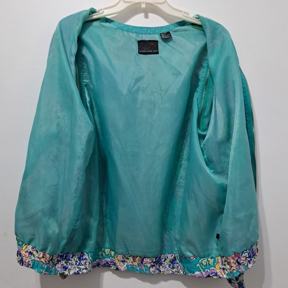 Other Vintage Mureli Floral Print Silk Studded Zip-Up Oversized Li Size S / US 4 / IT 40 - 10 Thumbnail