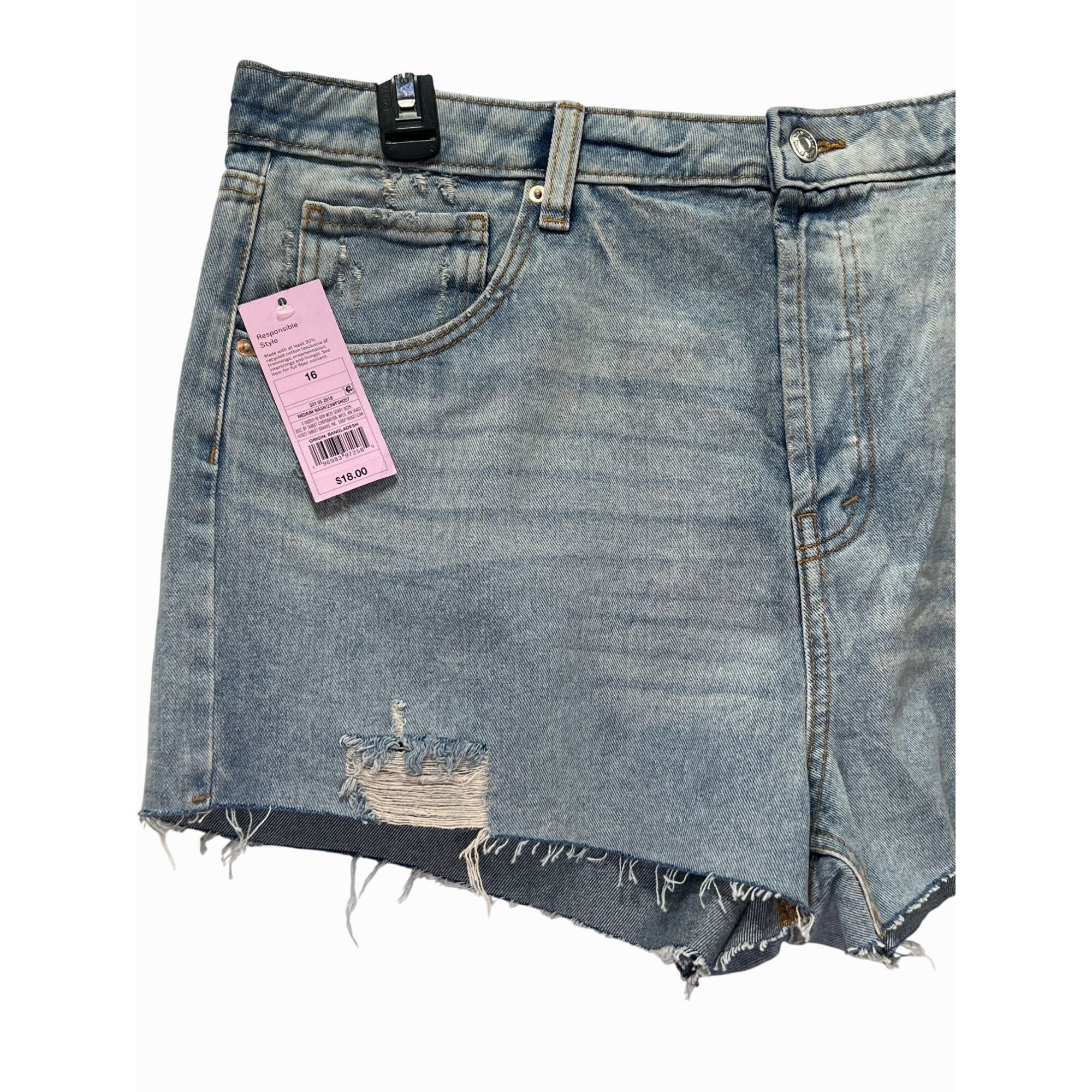 Other Wild Fable - Women's Super - High Rise Cut - Off Jean Denim Size 38" / US 16 / IT 52 - 13 Thumbnail