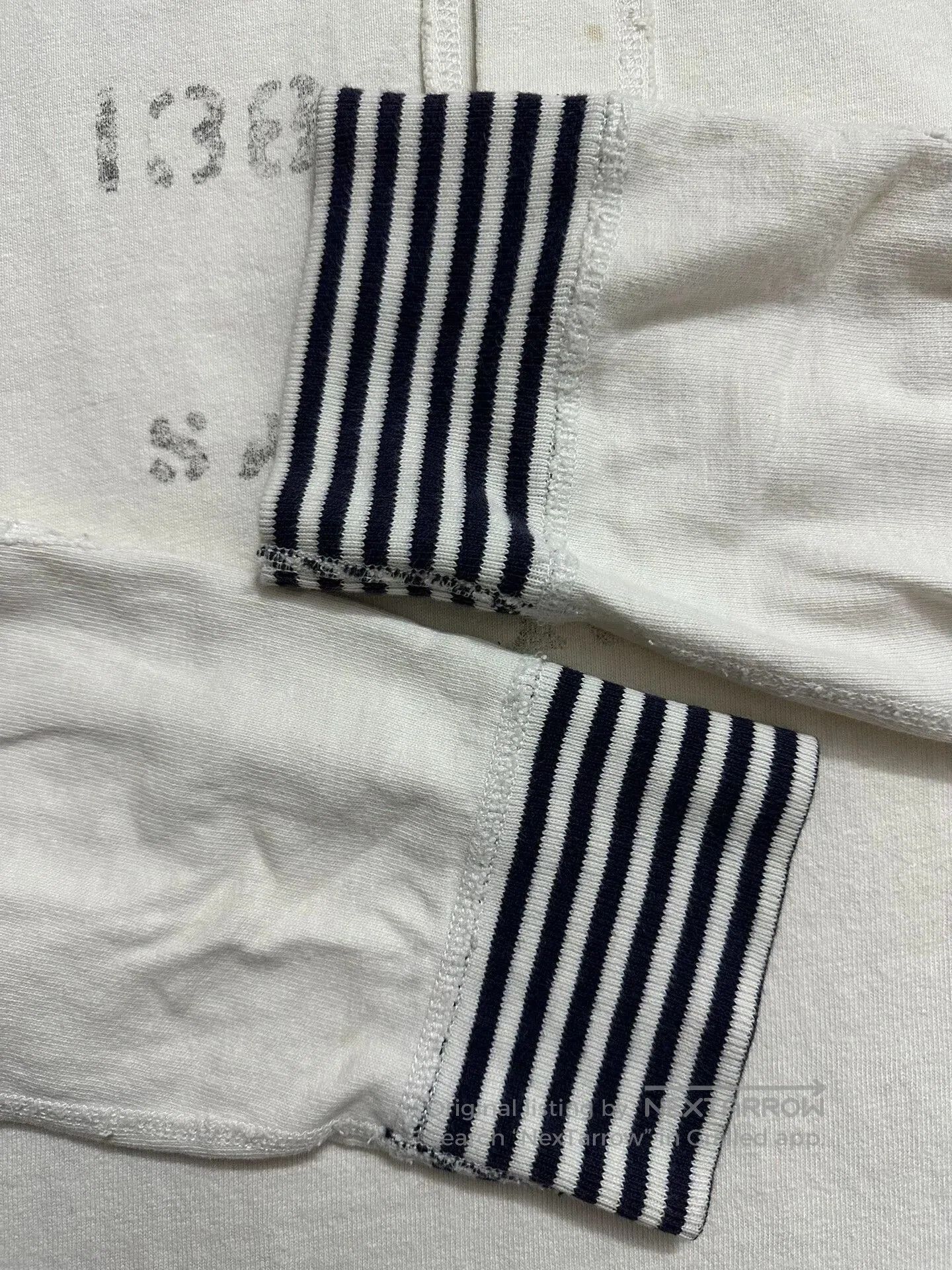 RRL Ralph Lauren RRL Vintage Stripe Patchwork Letter Henley. Size US L / EU 52-54 / 3 - 6 Thumbnail