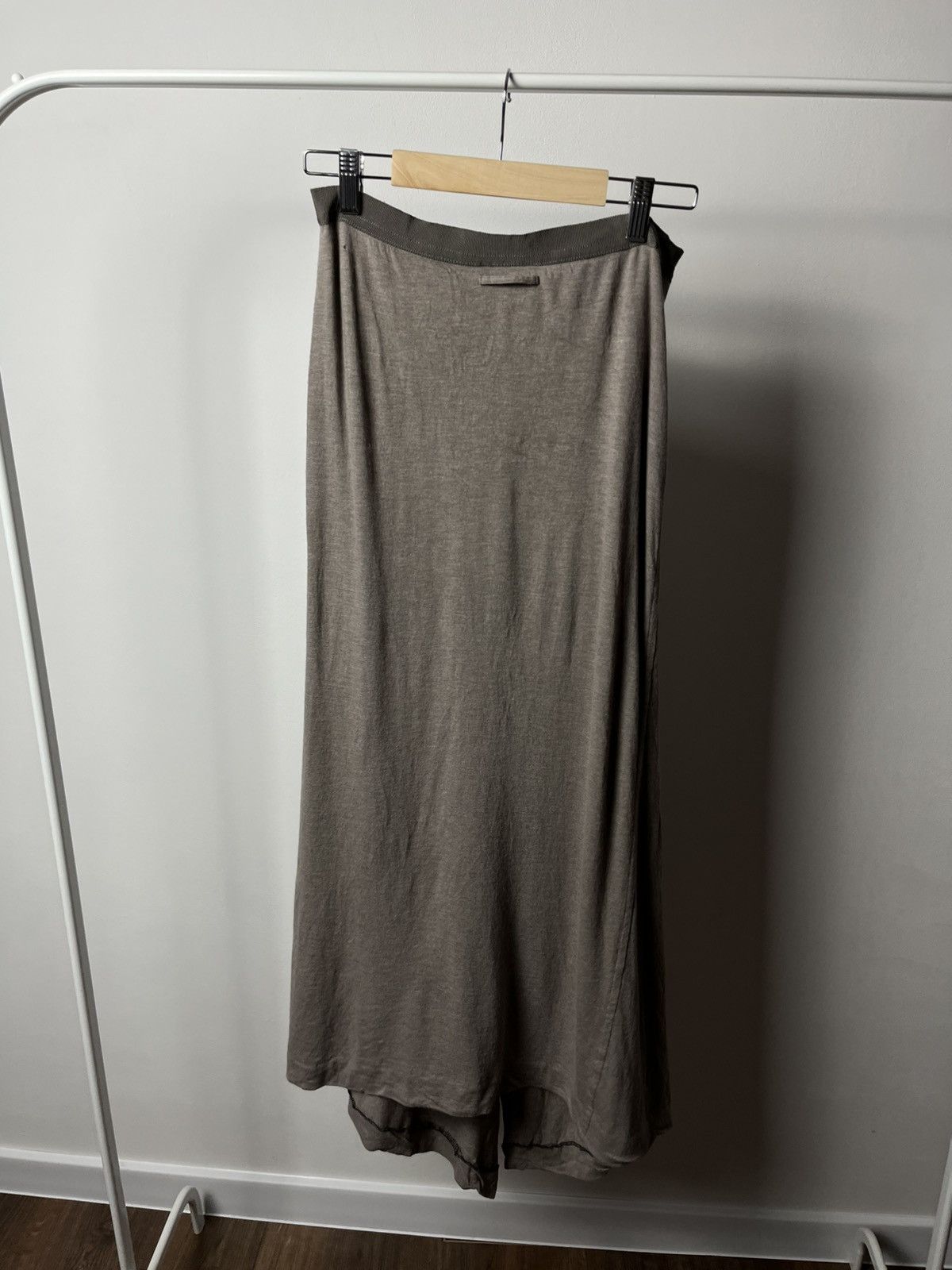 Jean Paul Gaultier × Vintage Jean Paul Gaultier Femme taupe maxi draped wool skirt Size 30" / US 8 / IT 44 - 13 Thumbnail