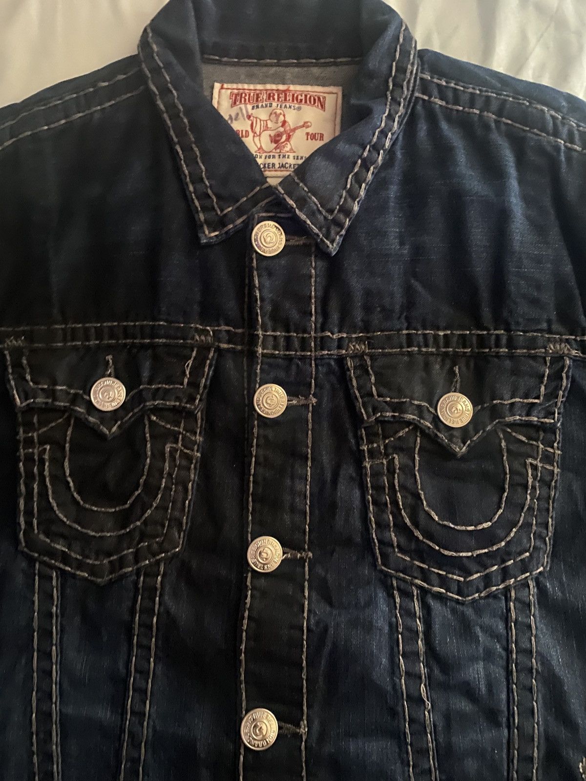 Denim True Religion Mantel Trucker Jacket Jacke True Religion True Religion  Trucker Denim Jacket, image size:1200x1600