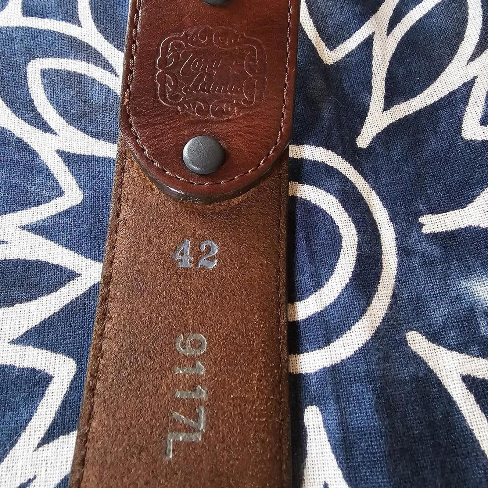 Tony Lama Tony Lama Men's Brown Gold and Silver Belt Size ONE SIZE - 7 Thumbnail
