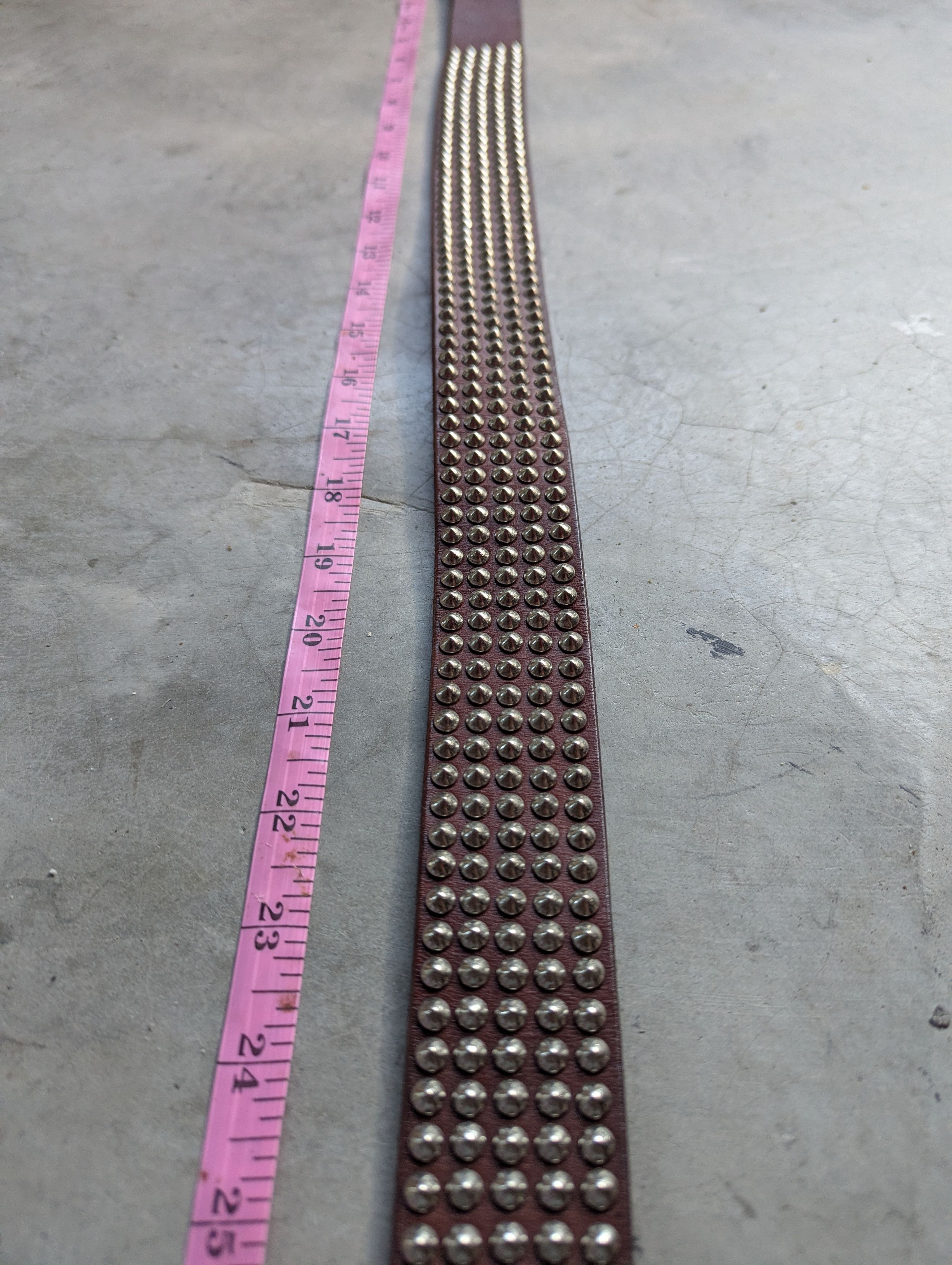 Hollywood Trading Company HTC Hollywood Trading Company Spiked Studded Leather Belt Size 40 - 9 Thumbnail