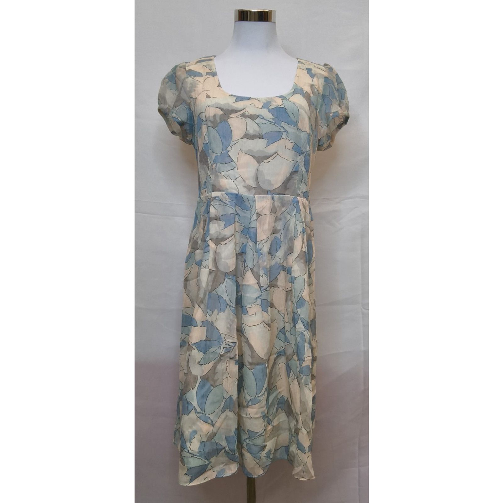 Anthropologie Anthropologie Moulinette Soeurs Babydoll Women 8 Blue/White Size M / US 6-8 / IT 42-44 - 2 Thumbnail