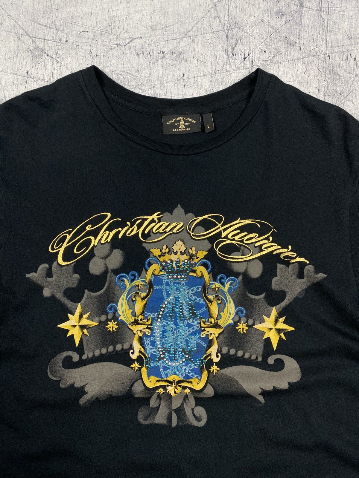 Christian Audigier Christian Audigier Double Print T-Shirt Y2K Made in USA Size US L / EU 52-54 / 3 - 5 Thumbnail