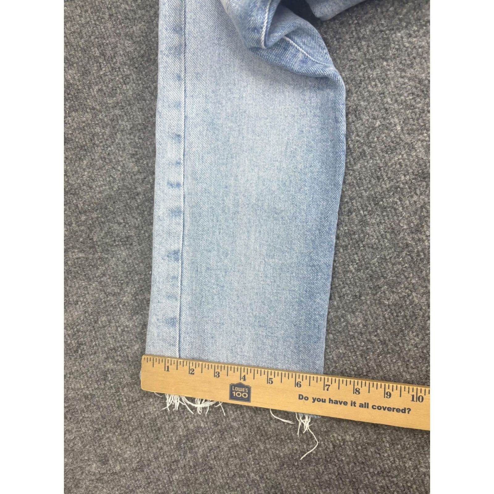 Frame FRAME Jeans Womens 26 Light Wash Le High Straight Kerwin Raw Hem High Rise Denim Shirt Size 26" / US 2 / IT 38 - 6 Thumbnail