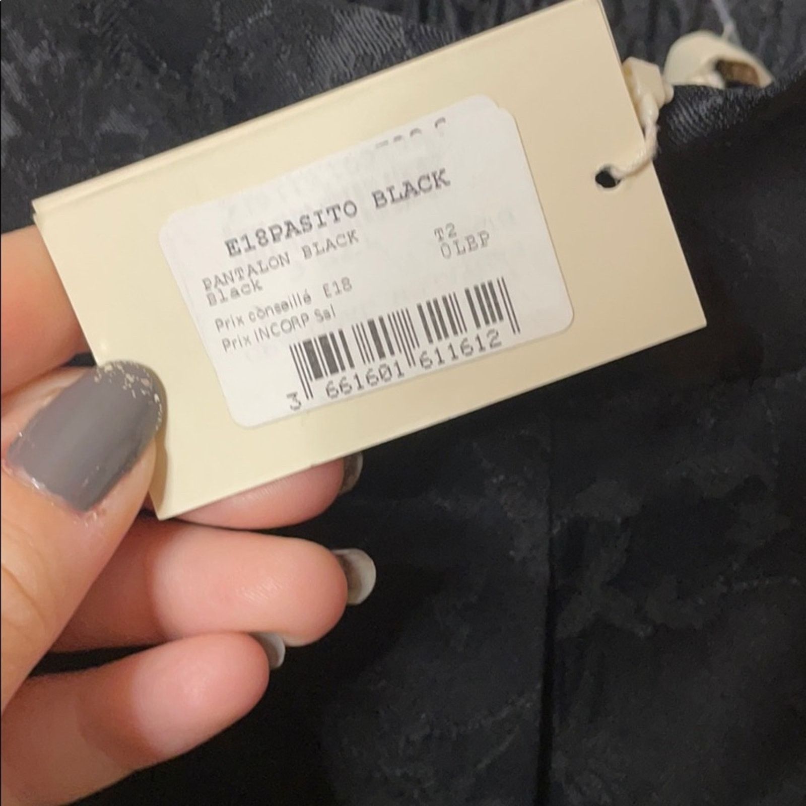 Maje Pasito Black Pants floral pants size 2 NWT