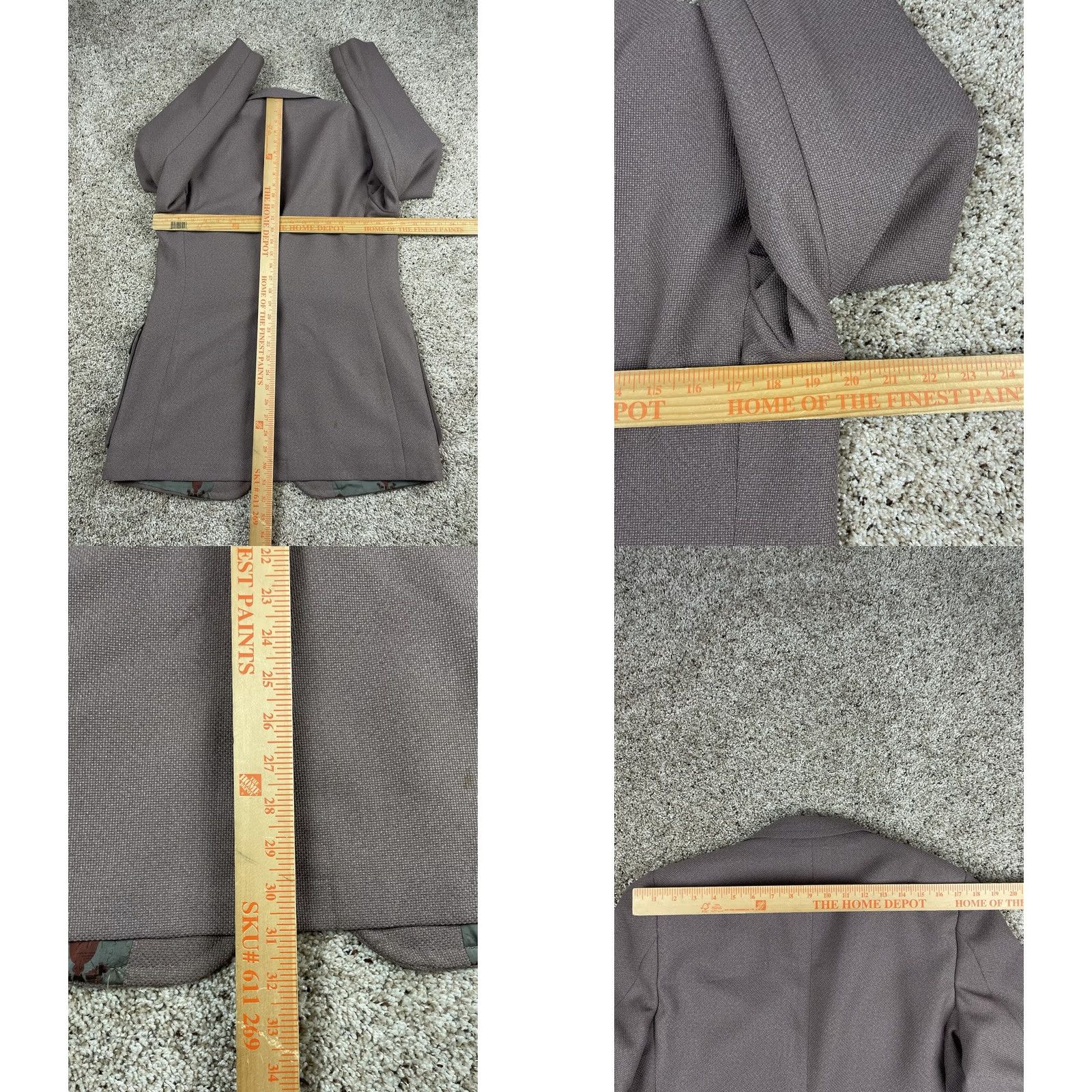 Sears VINTAGE Sears Mens Blazer Jacket 39 R Gray 2 Button Pockets Notch Lapel Single-Breasted Three-Button Vintage 70s Mens Coat Size 40R - 9 Thumbnail