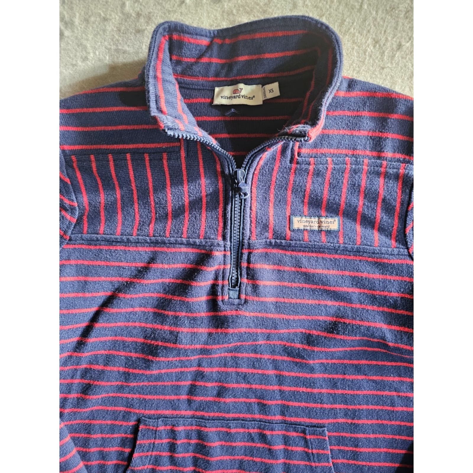 Vineyard Vines Vineyard Vines Sweatshirt 1/4 Zip XS Striped Multicolor 100% Cotton Marlin Logo Mock Neck Womens Long Sleeve Pullover Small/XS? Size XS / US 0-2 / IT 36-38 - 2 Thumbnail
