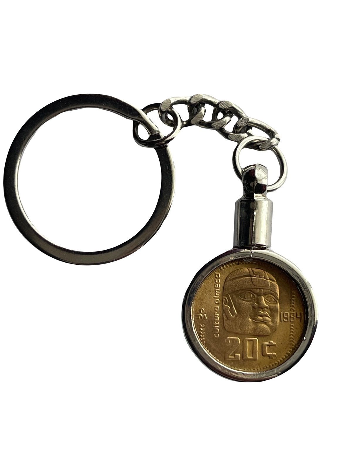Vintage Mexico golden coin keychain Size ONE SIZE - 1 Thumbnail