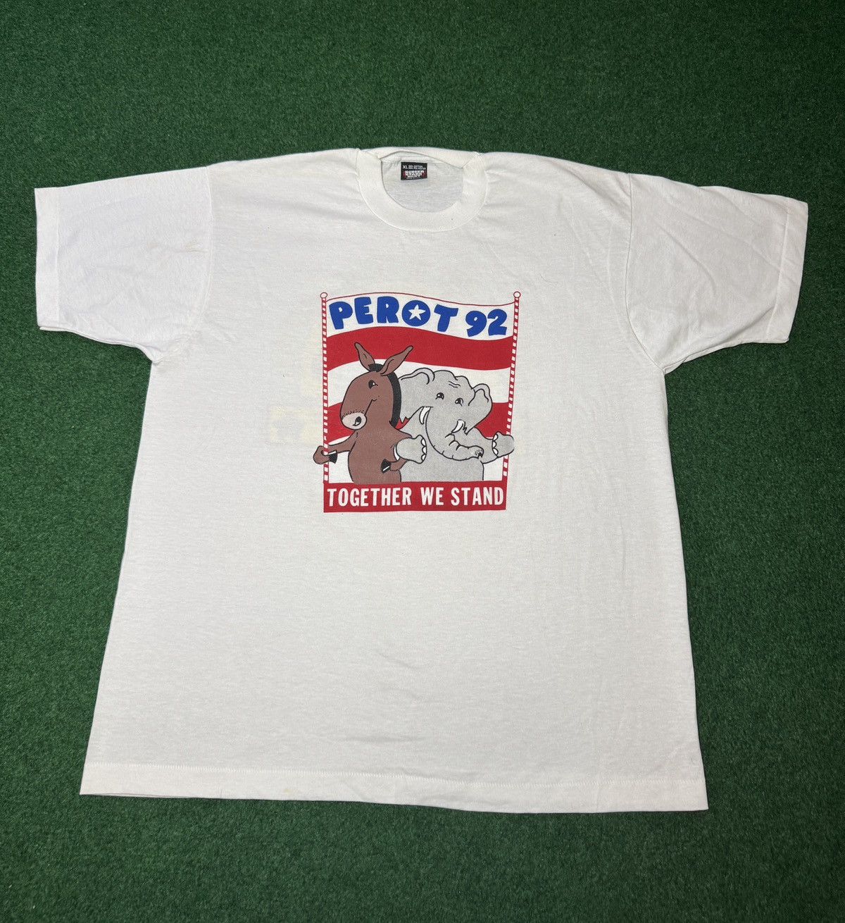 Vintage 90s 1992 Presidential Election Ross Perot Political T Shirt Size US XL / EU 56 / 4 - 1 Thumbnail
