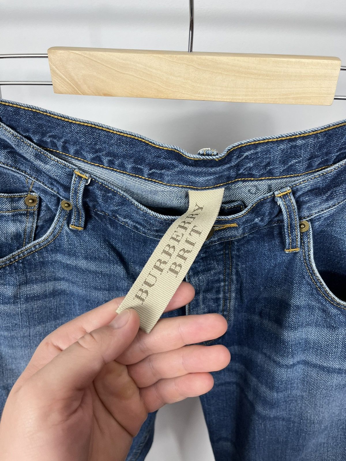 Burberry × Vintage Vintage Burberry Brit Jeans with metal logo Size US 31 - 4 Thumbnail