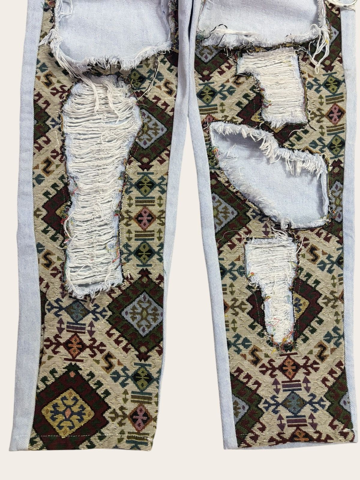 Kapital Kountry Japan Lee Kapital Inspired Patchwork Ripped Jeans Size US 28 / EU 44 - 3 Thumbnail