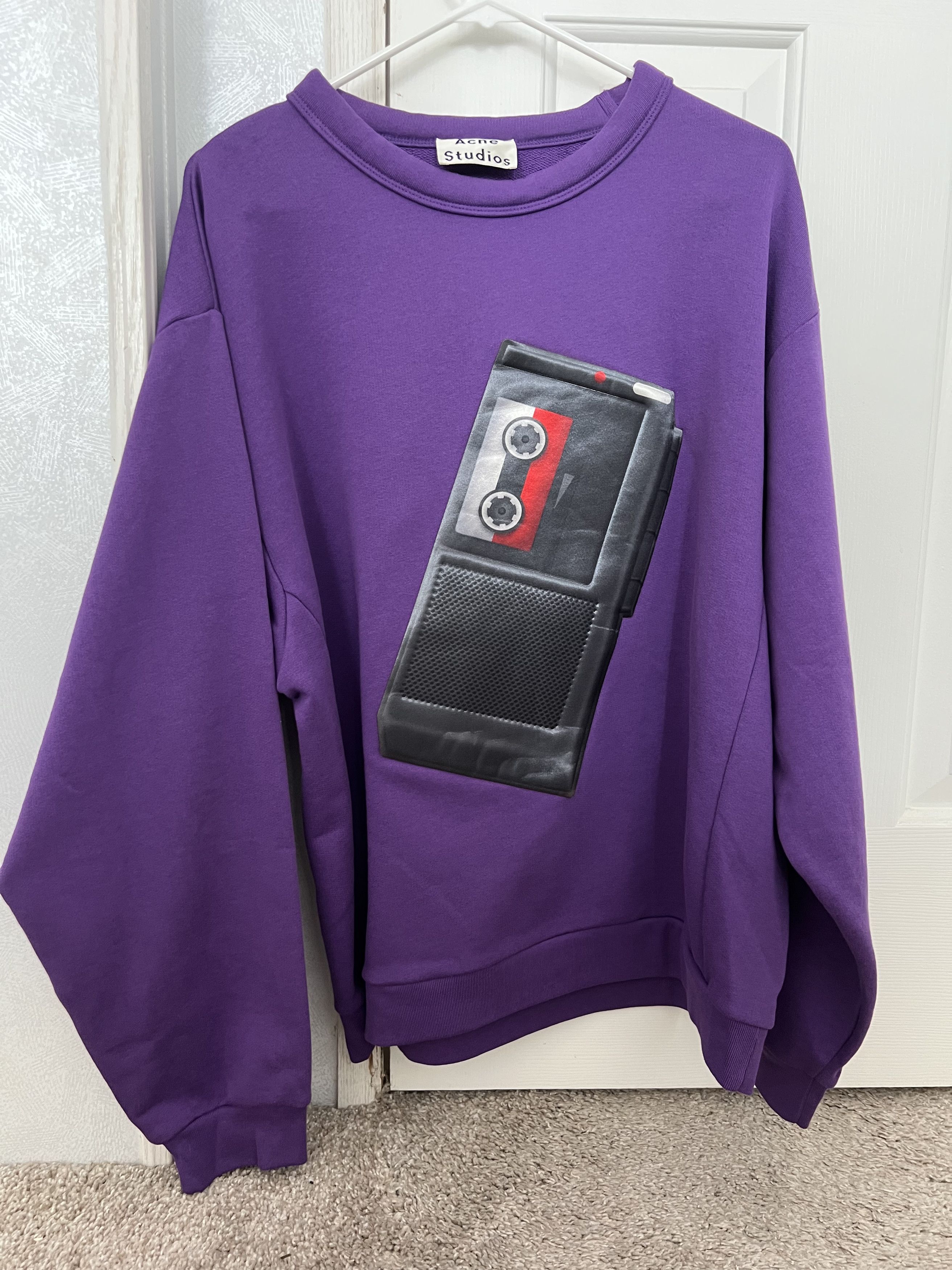 Acne Studios Purple Tape Recorder Jumper Size US M / EU 48-50 / 2 - 1 Thumbnail