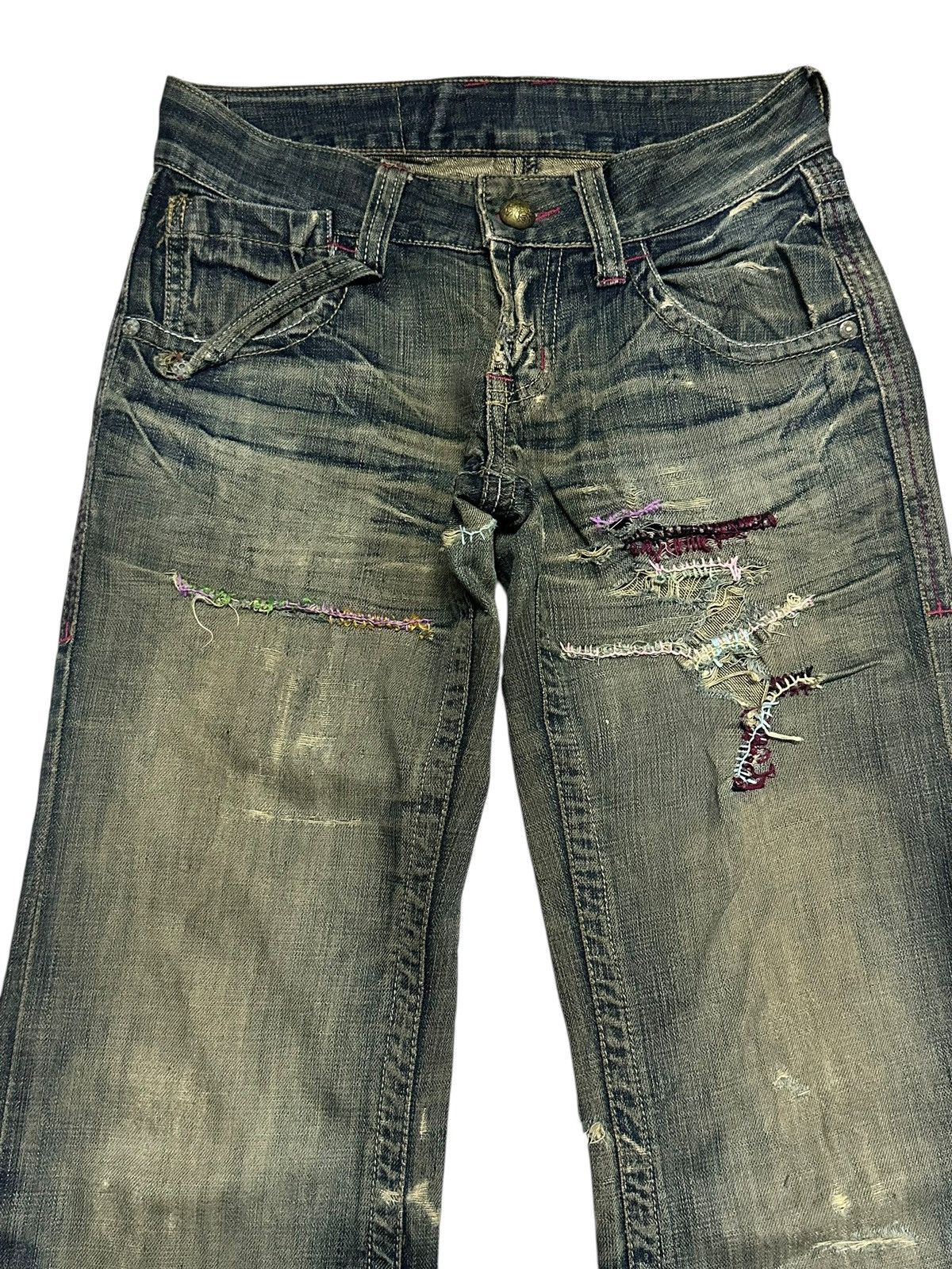 Japanese Brand Q.Co.Co. Vintage Distressed Japan Flare Style With Mudwash Size US 30 / EU 46 - 3 Thumbnail