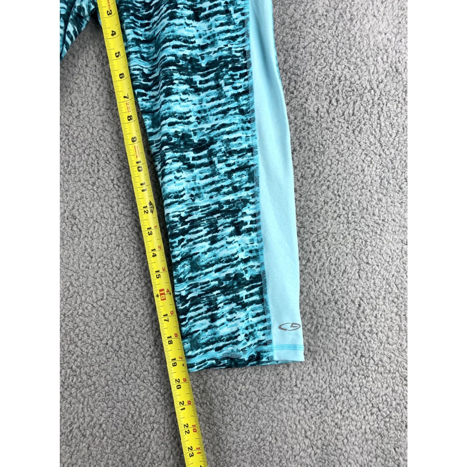 Champion Champion Leggings Women Cropped Turquoise Large 37-33 Activewear Elastic Waist Pockets Athletic Pants Women's Free Form Peculiar? Size 36" / US 14 / IT 50 - 6 Thumbnail