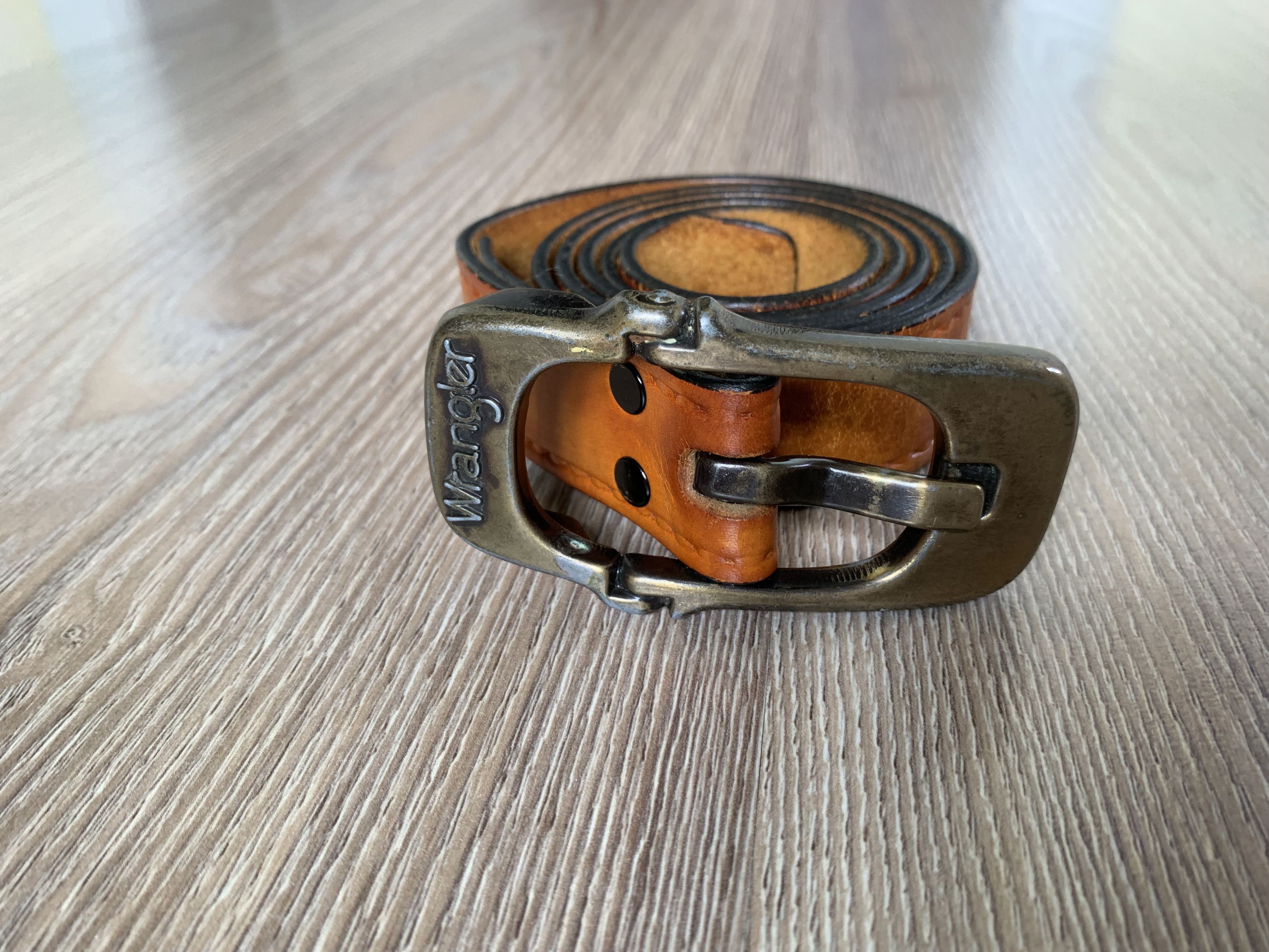 Vintage × Wrangler Wrangler Vintage Brown Leather Belt Size ONE SIZE - 2 Thumbnail