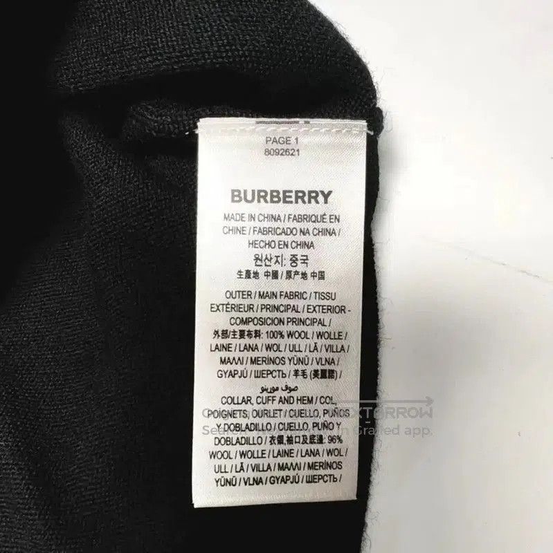 Burberry Burberry Black Logo Knit Sweater for Men. Size US L / EU 52-54 / 3 - 4 Thumbnail