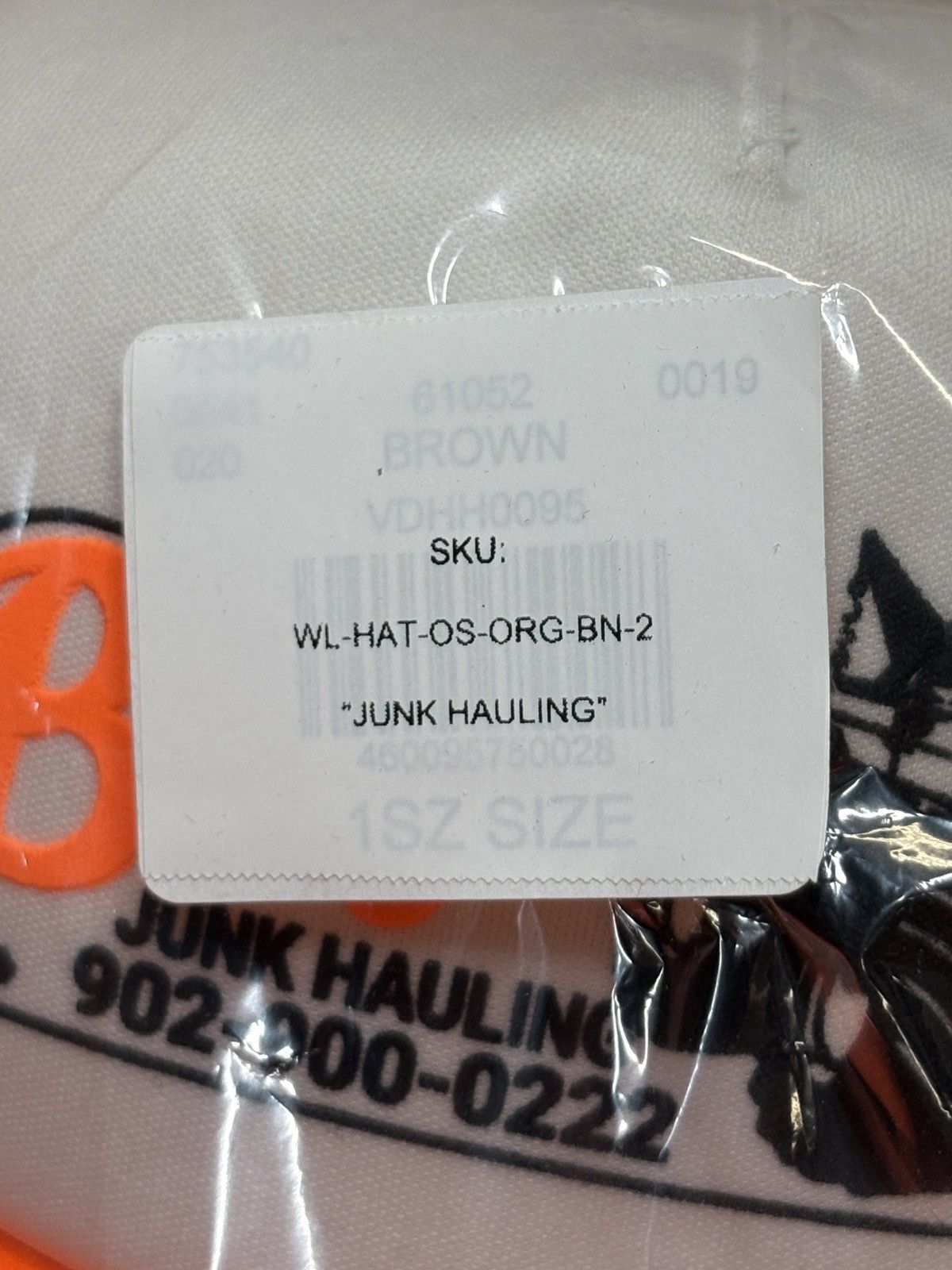 Billy Hill 2022 Billy Hill Neon Orange “Junk Hauling” Trucker Mesh Hat Size ONE SIZE - 8 Thumbnail