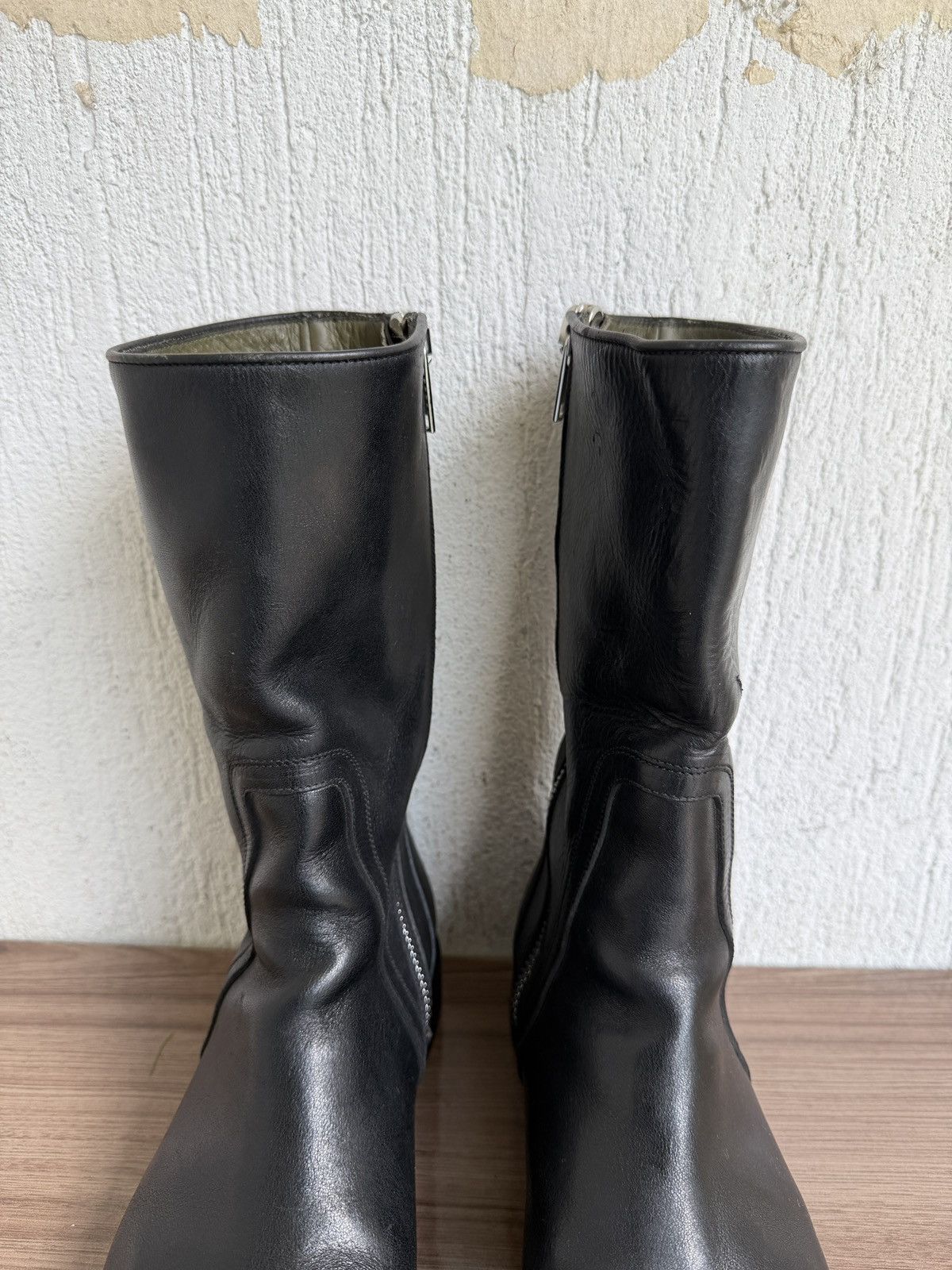 Rick Owens 🫆😶‍🌫️Cop zip boots Size US 9.5 / EU 42-43 - 8 Thumbnail