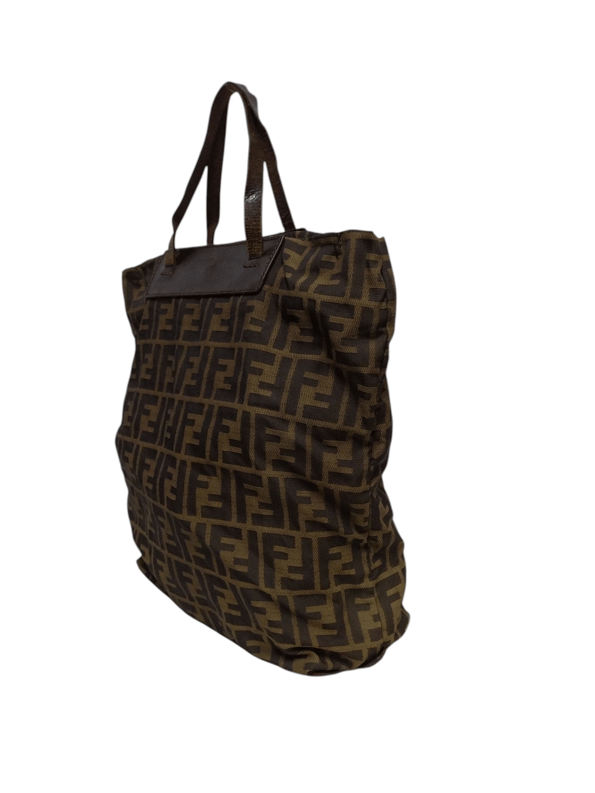 Fendi FENDI Zucca Canvas Leather Tote Bag Size ONE SIZE - 2 Thumbnail
