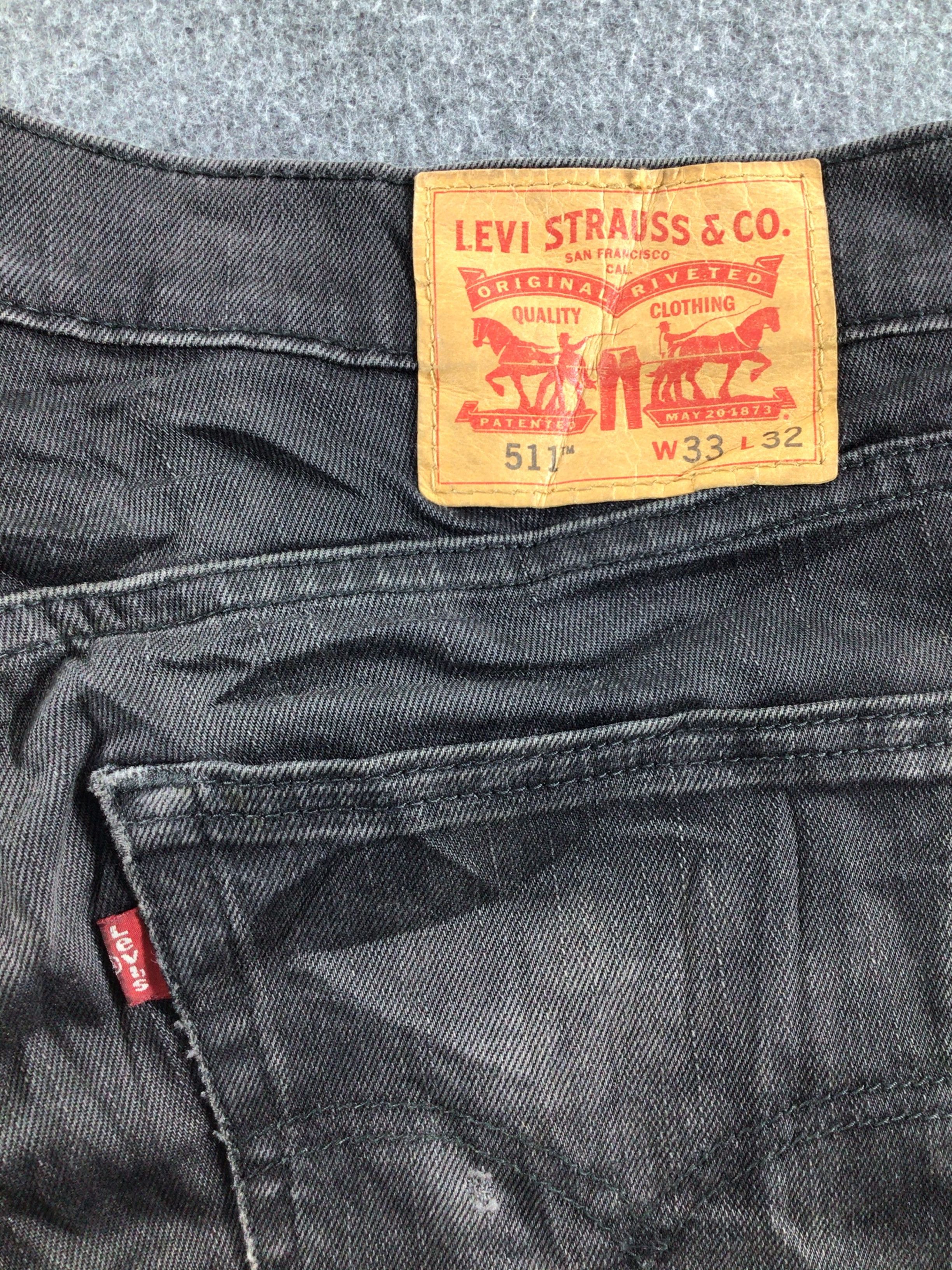 Levi's Vintage Levis 511 Jeans Faded Black Denim -J463 Size US 35 - 5 Thumbnail