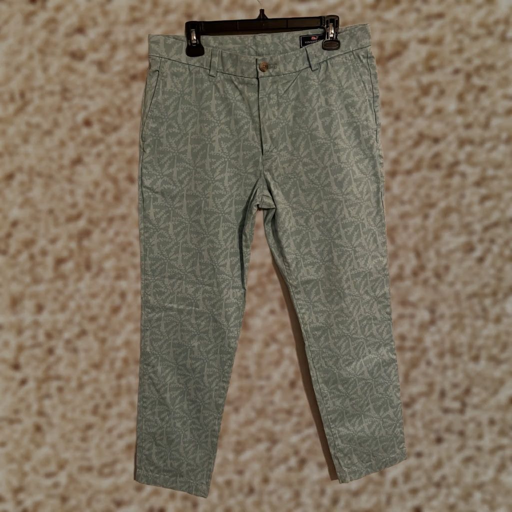Vineyard Vines Vineyard Vines Breaker Pant Green Floral Hawaii Chino Pants Men's 34x32 Size US 34 / EU 50 - 1 Thumbnail