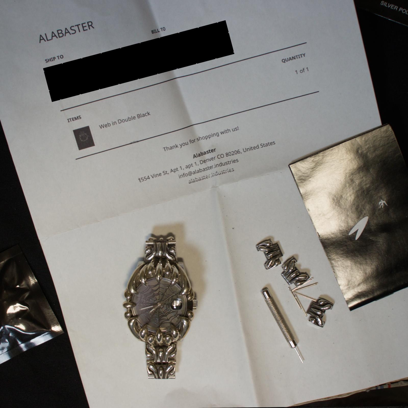 Alabaster Industries Alabaster Industries Black Spiderweb Silver Watch Size ONE SIZE - 9 Thumbnail