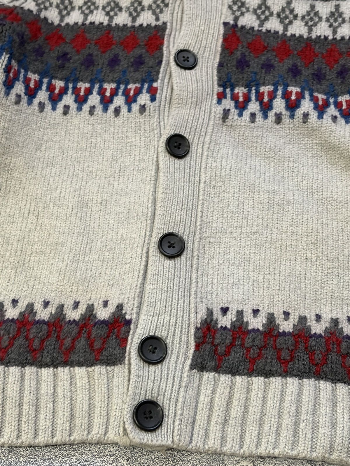 Marc by Marc Jacobs Marc Jacobs Fair Isle Wool Cardigan Grey M Size US M / EU 48-50 / 2 - 10 Thumbnail