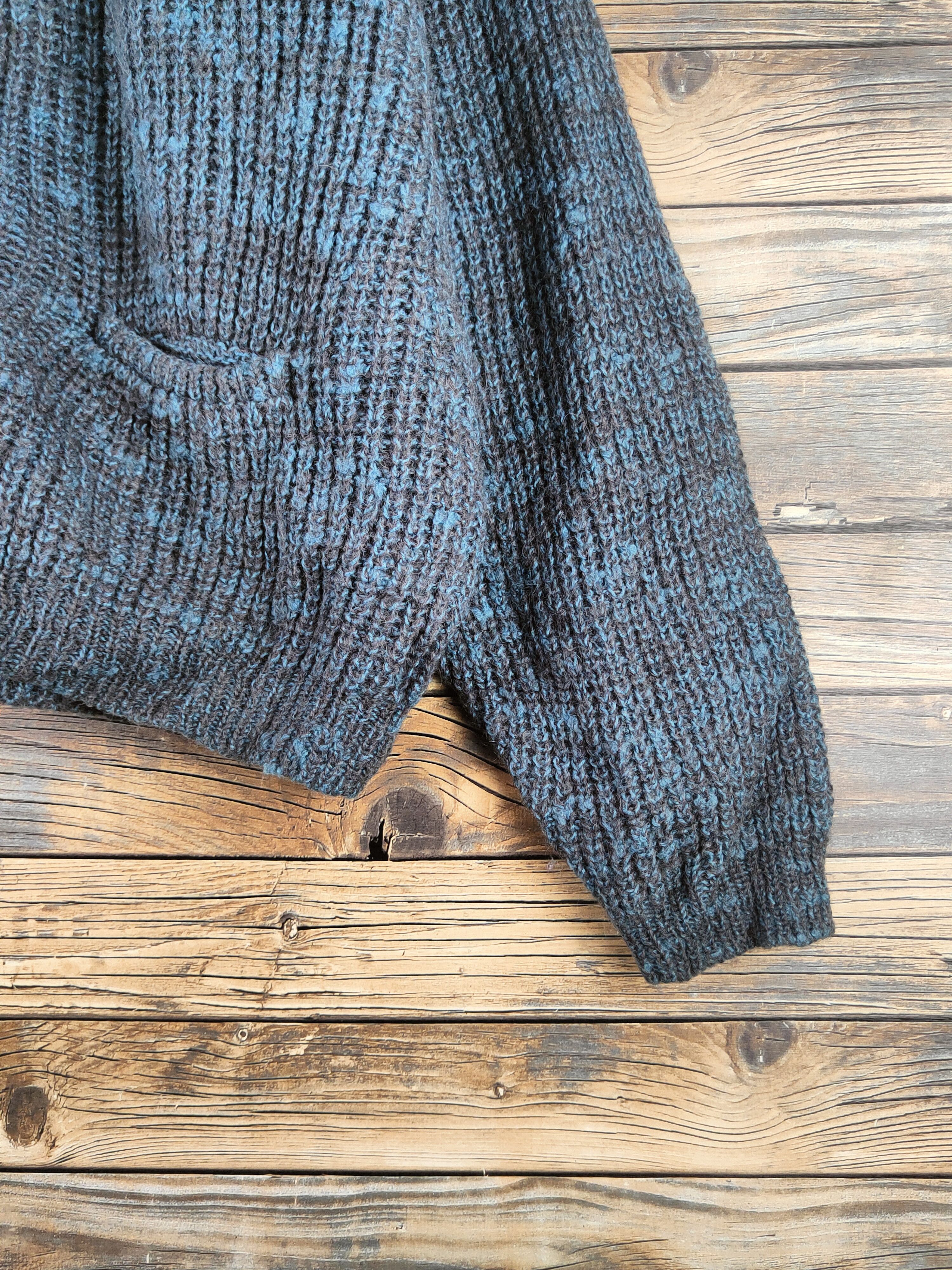 Japanese Brand DL Uomo Arbiter Dark Gray Blue Knitwear Cardigans # 46-389 Size US L / EU 52-54 / 3 - 6 Thumbnail