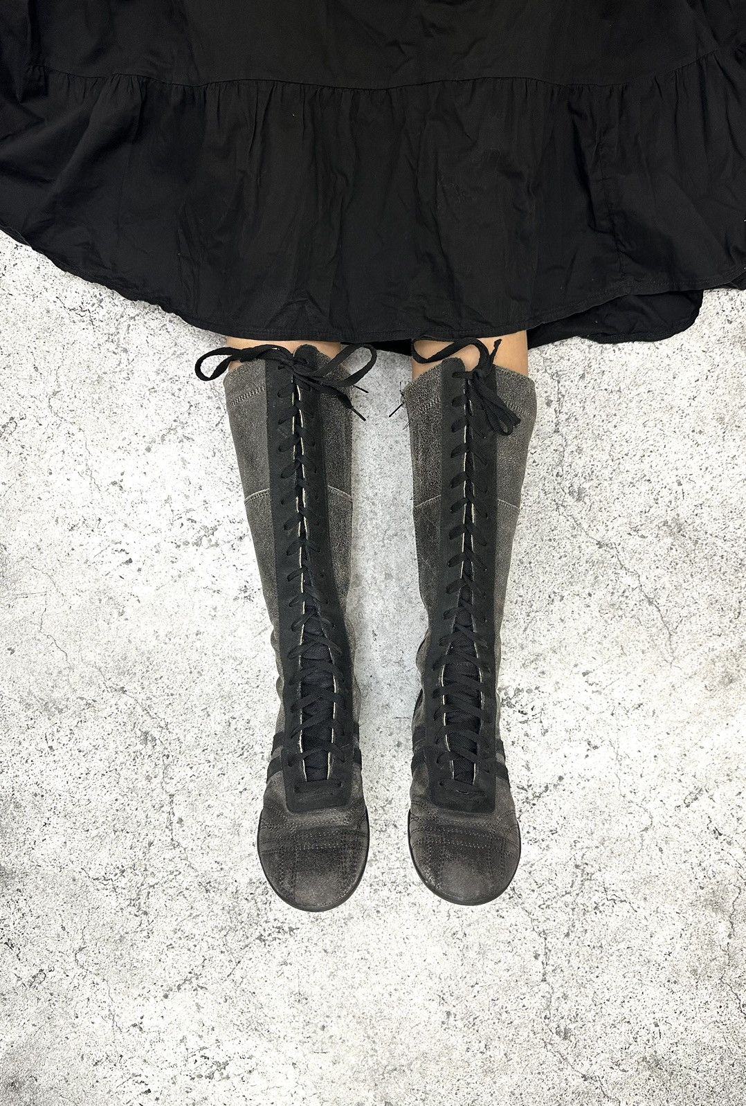 Other Vintage high boots made Italy wrestler leather shoes core Size US 9 / IT 39 - 2 Thumbnail