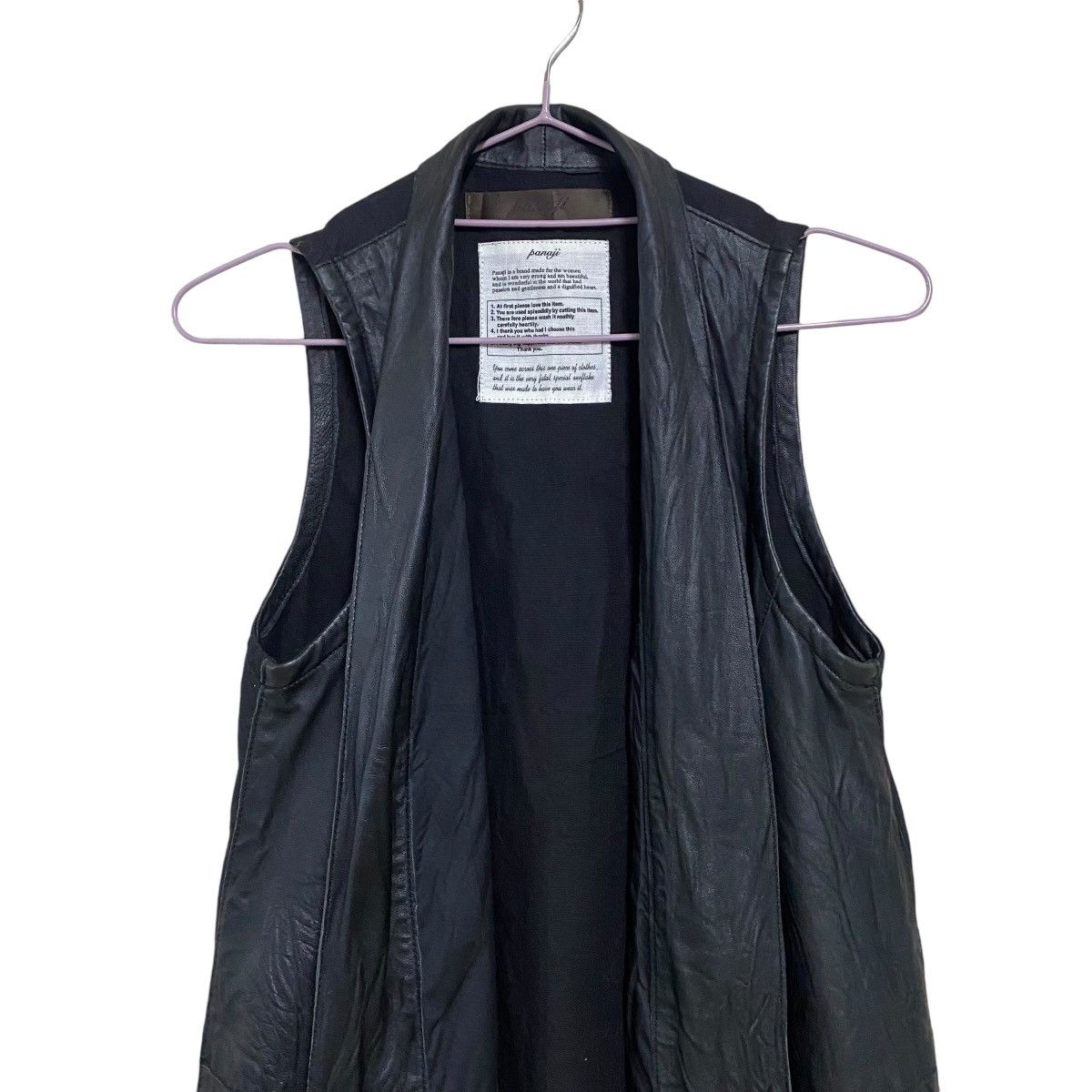 GOA Panaji G.O.A Lambskin Leather Asymmetrical Vest Size M / US 6-8 / IT 42-44 - 11 Thumbnail