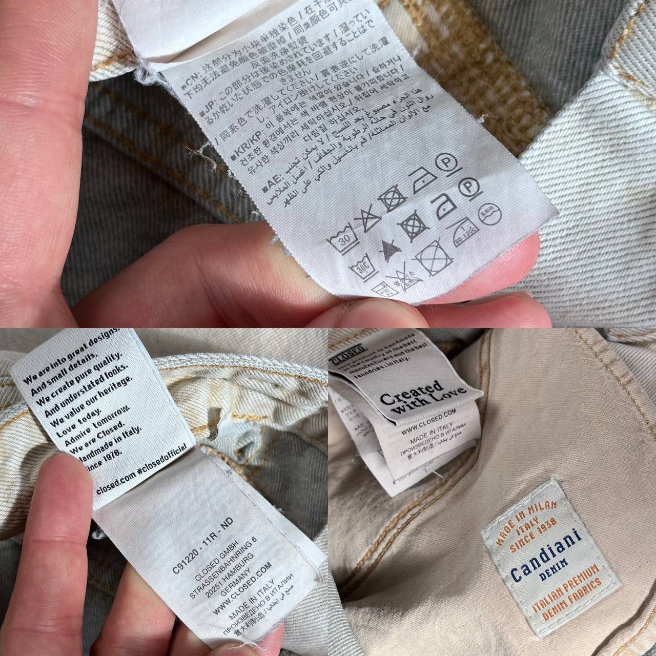 CLOSED Milano Closed Jeans Candiani Denim Pants Washed Effect Size 27" / US 4 / IT 40 - 9 Thumbnail