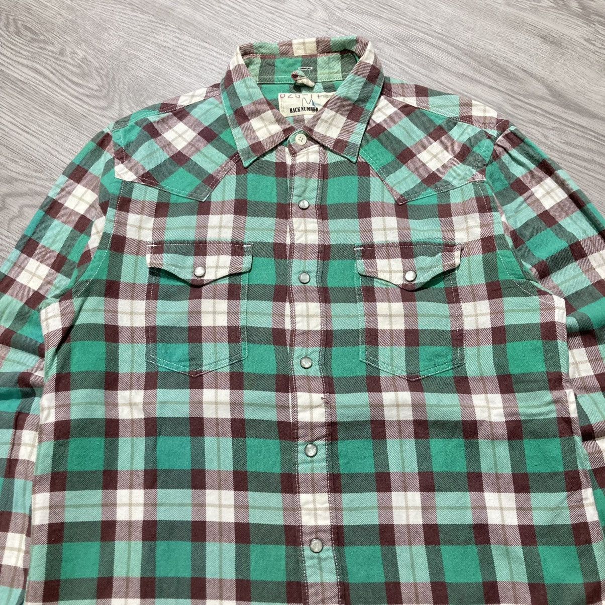 Japanese Brand 2000s Back Number Western Shirt Flanel Number (N)ine Style Size US M / EU 48-50 / 2 - 2 Thumbnail