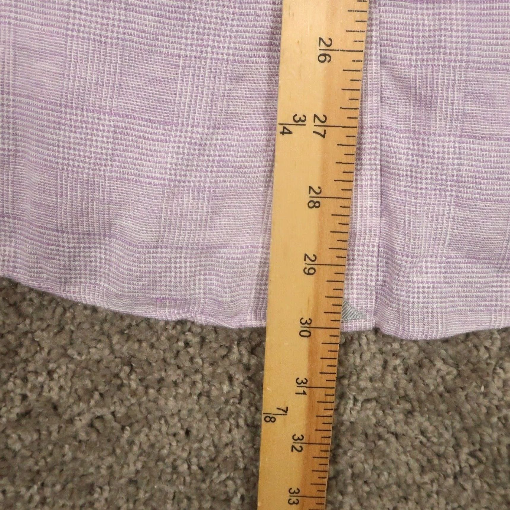 UNTUCKit UNTUCKit Shirt Mens XL Slim Wrinkle Resistant Purple Long Sleeve Linen Button-Up Geometric Preppy Size US XL / EU 56 / 4 - 6 Thumbnail