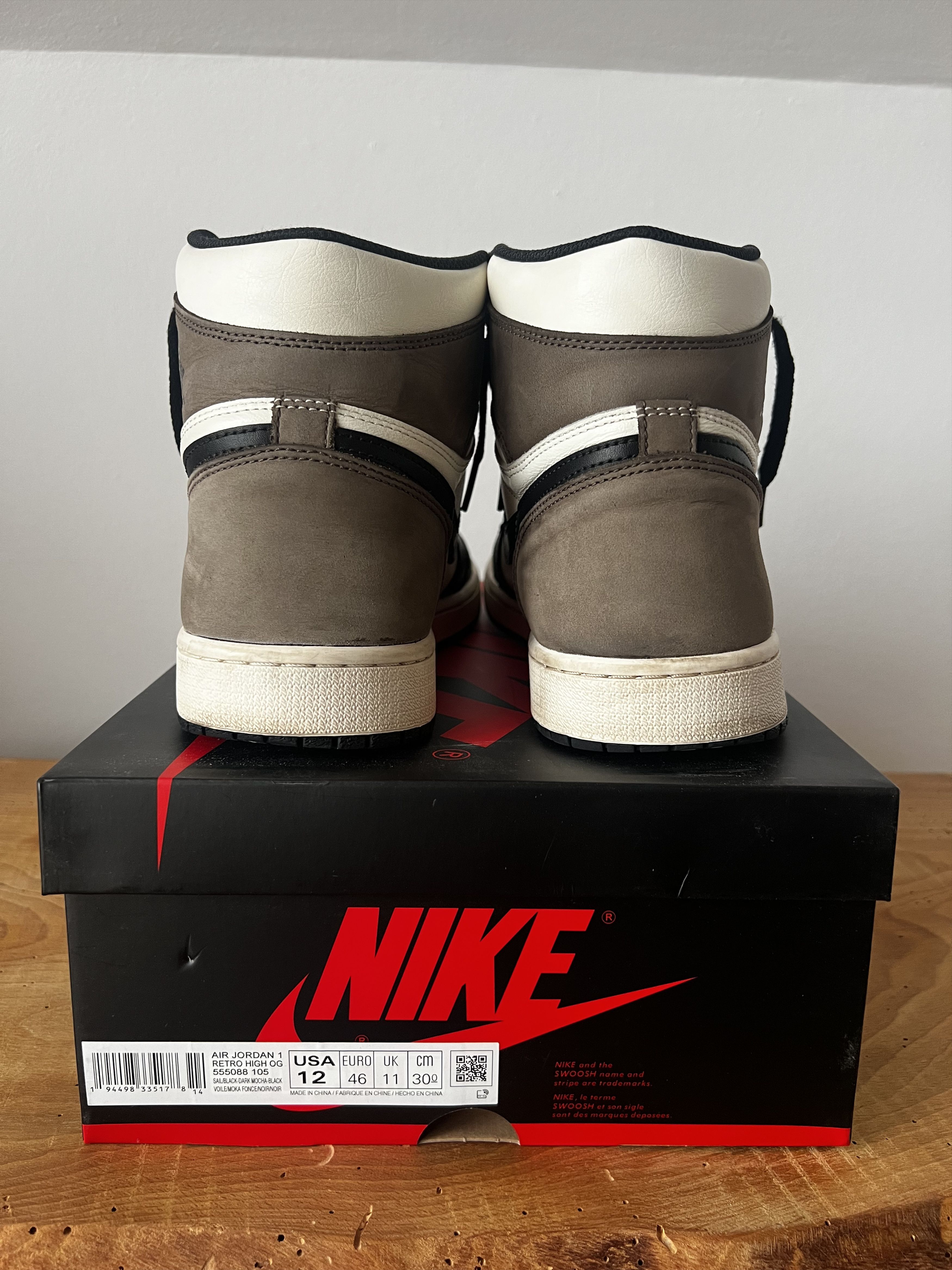 Nike Nike Air Jordan 1 Dark Mocha Size US 13 / EU 46 - 6 Thumbnail