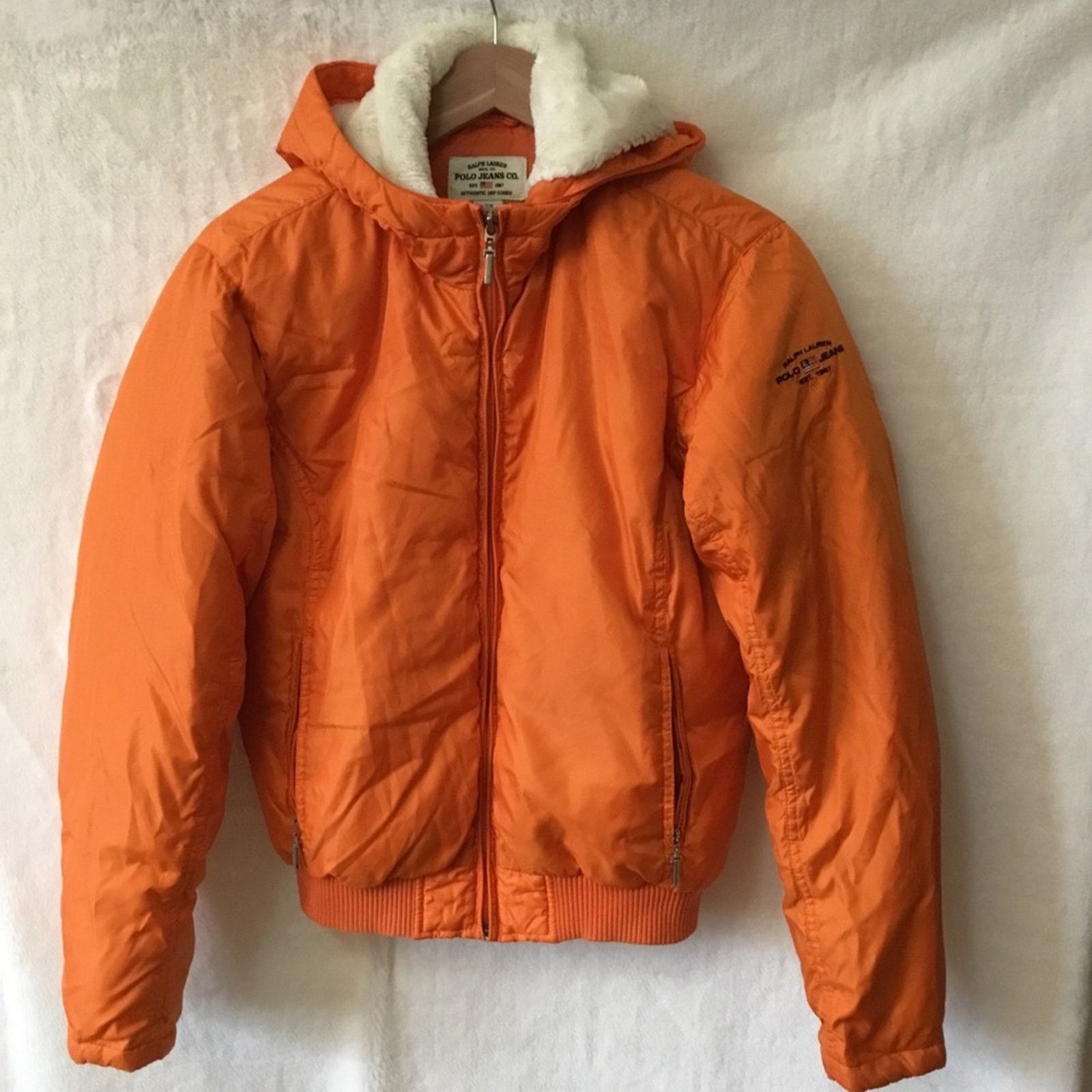 Polo Ralph Lauren Ralph Lauren Polo Jeans Co Orange Down Puffer Jacket Size S / US 4 / IT 40 - 2 Thumbnail