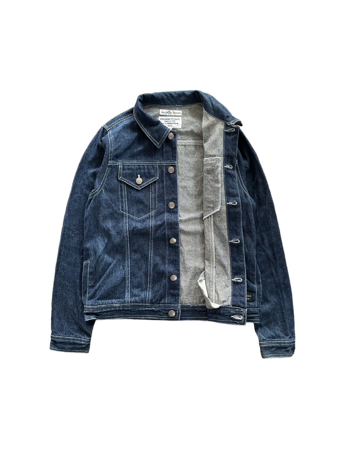PEEL&LIFT Y2k FUVA Anarchism trucker denim jacket Size US M / EU 48-50 / 2 - 3 Thumbnail