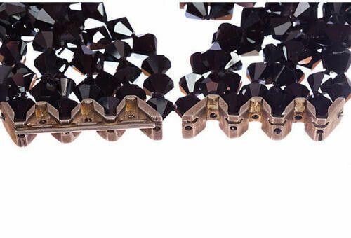 Designer Artisan Sterling Silver Handmade Bicone Black Glass Necklace Size ONE SIZE - 4 Thumbnail