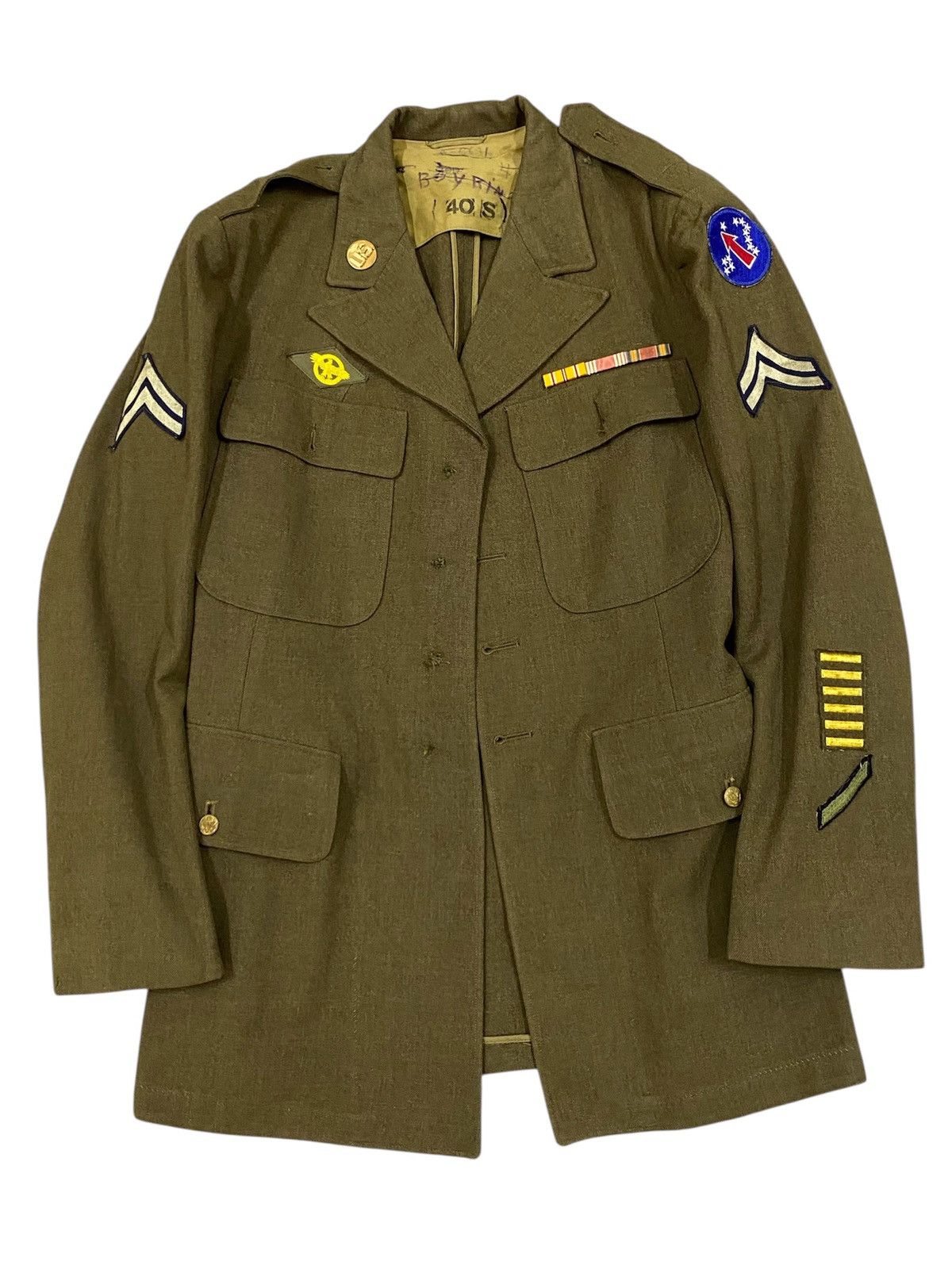 Other Vtg 1940s U.S. Army WWII Wool Service Coat M1941 Insignia Size US S / EU 44-46 / 1 - 1 Thumbnail