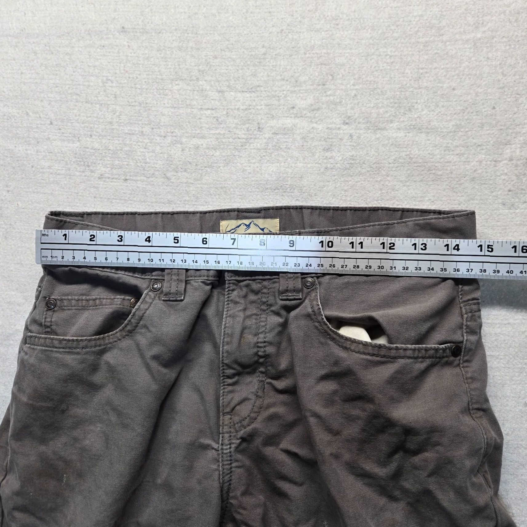 The Mountain Blue Mountain Pants Carpenter Straight 30x32 Mens Gray Cotton 5-Pocket Belt Loops Regular Classic Casual Utility Fall Spring Summer Winter Size US 30 / EU 46 - 5 Thumbnail