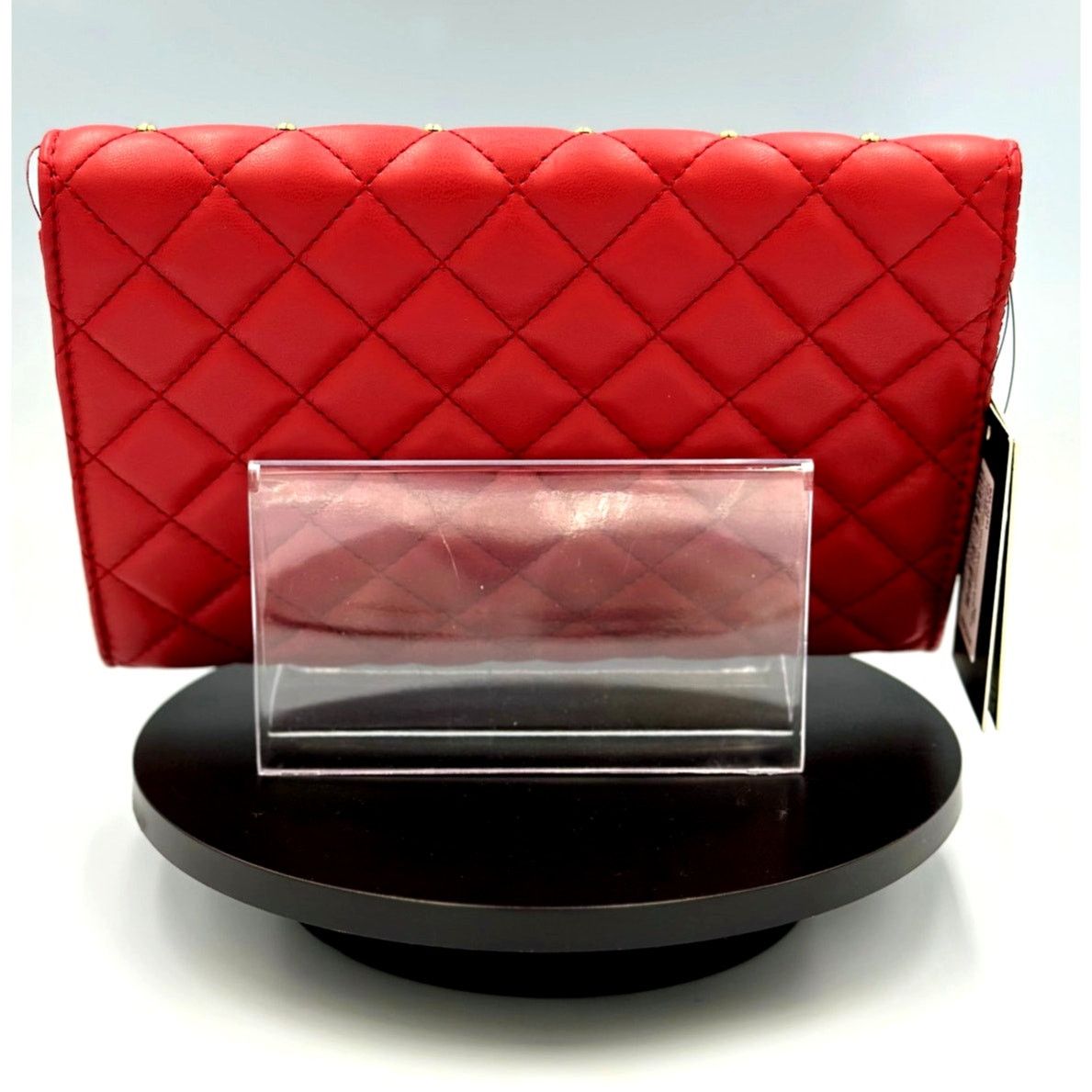 Badgley Mischka Badgley Mischka Diamond Quilt Convertible Crossbody Bag -Red Size ONE SIZE - 5 Thumbnail