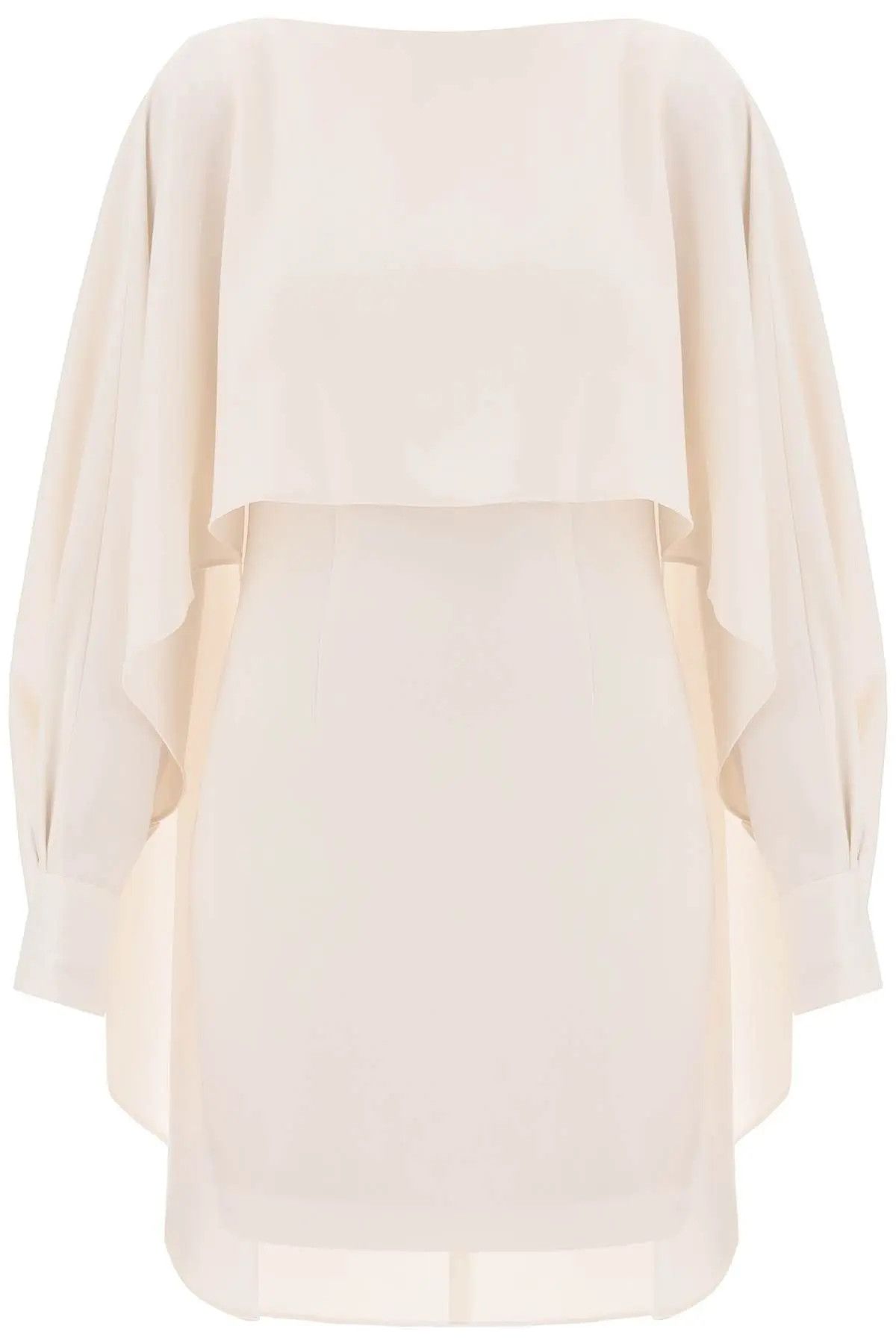 image of Roland Mouret O1S22I1N1223 Mini Cape Dress In White, Women's (Size Medium)