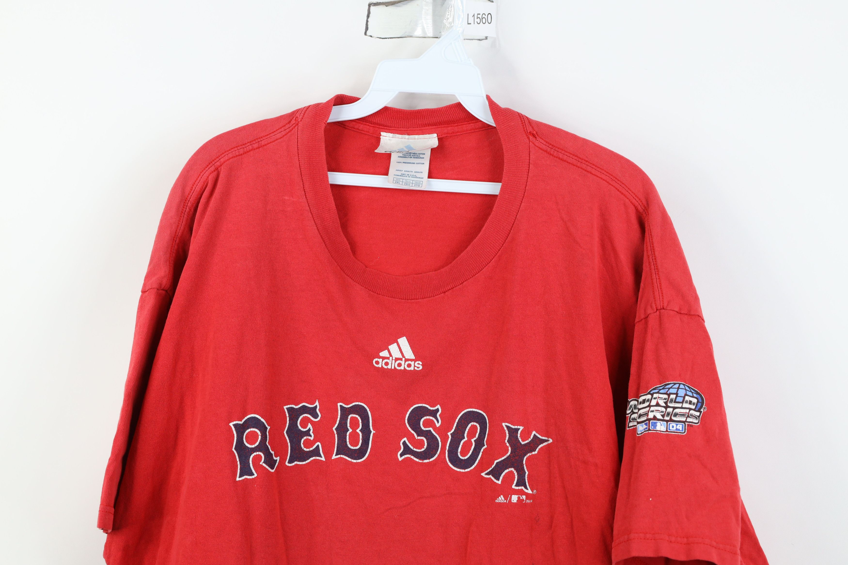Adidas Vintage Y2K Adidas Boston Red Sox Baseball T-Shirt Red Size US XXL / EU 58 / 5 - 2 Thumbnail