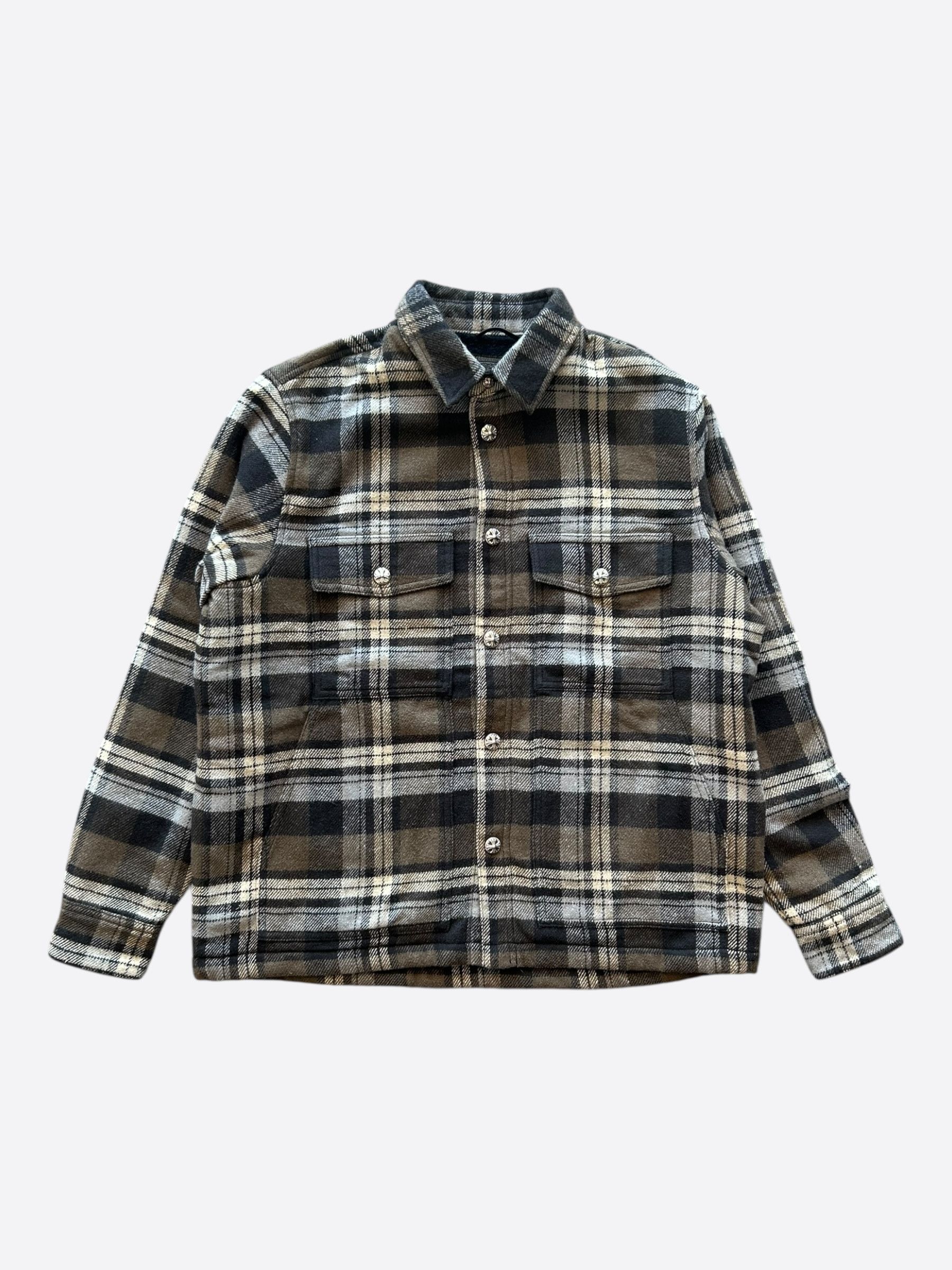 Chrome Hearts Chrome Hearts Brown & White Plaid Sherpa Jacket Size US M / EU 48-50 / 2 - 1 Thumbnail